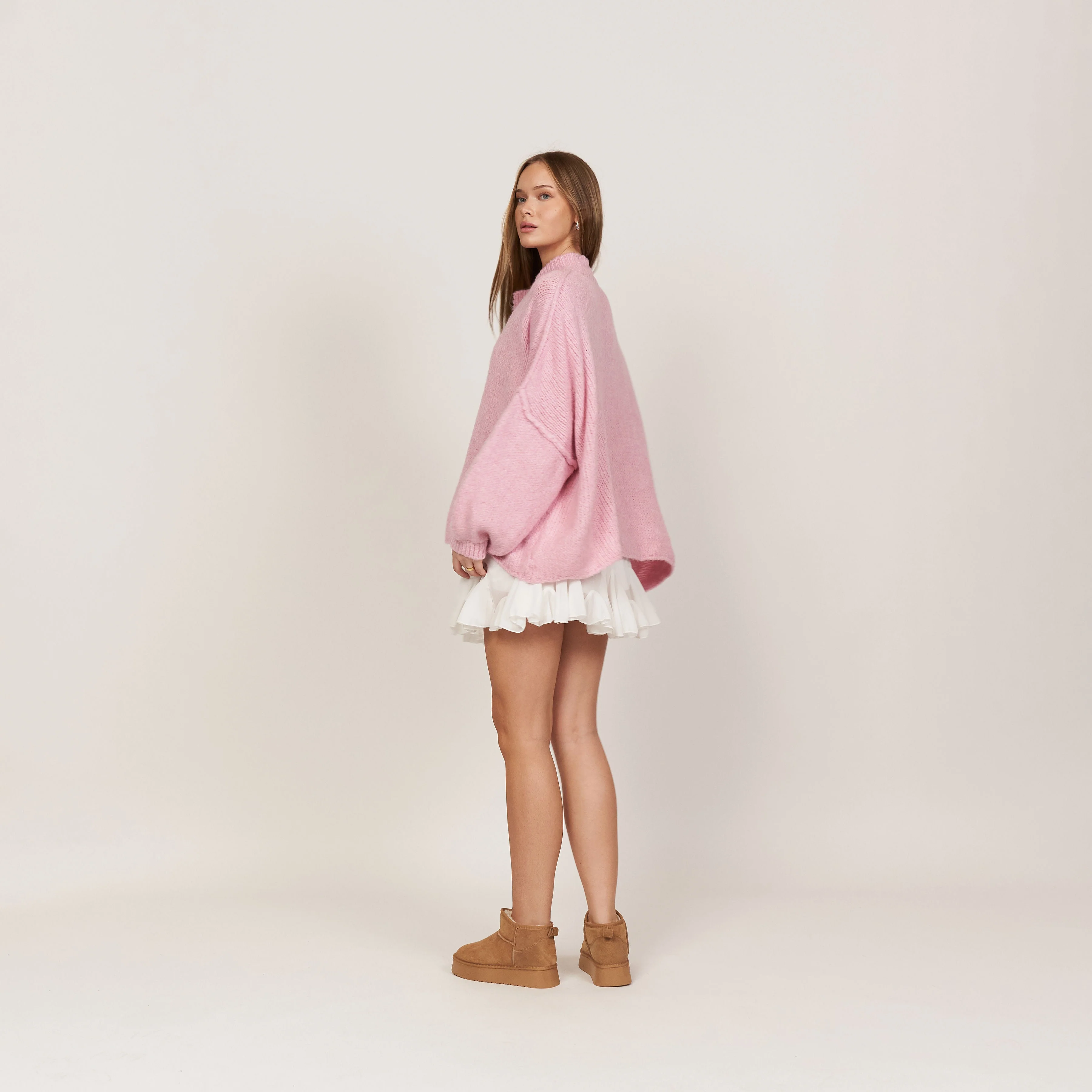 2er Pack Oversized Cardigan "CozyGlam" Black & Soft Rosa - Image 5