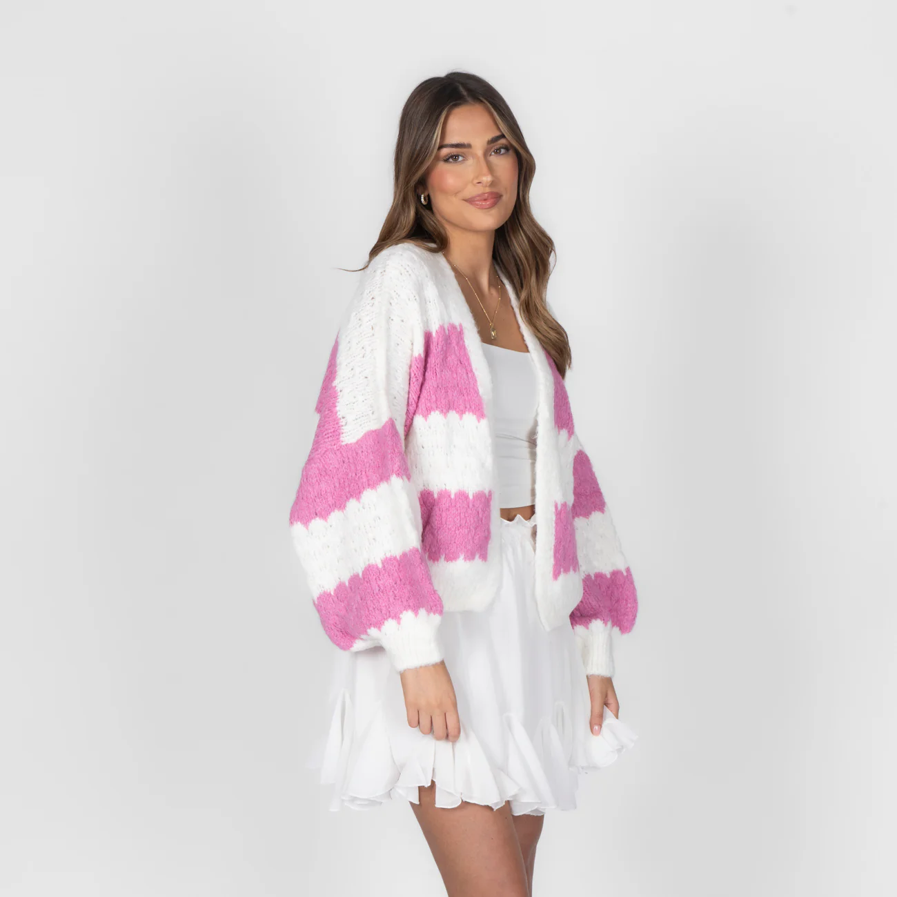 Bold Stripes Oversized Cardigan - Image 26