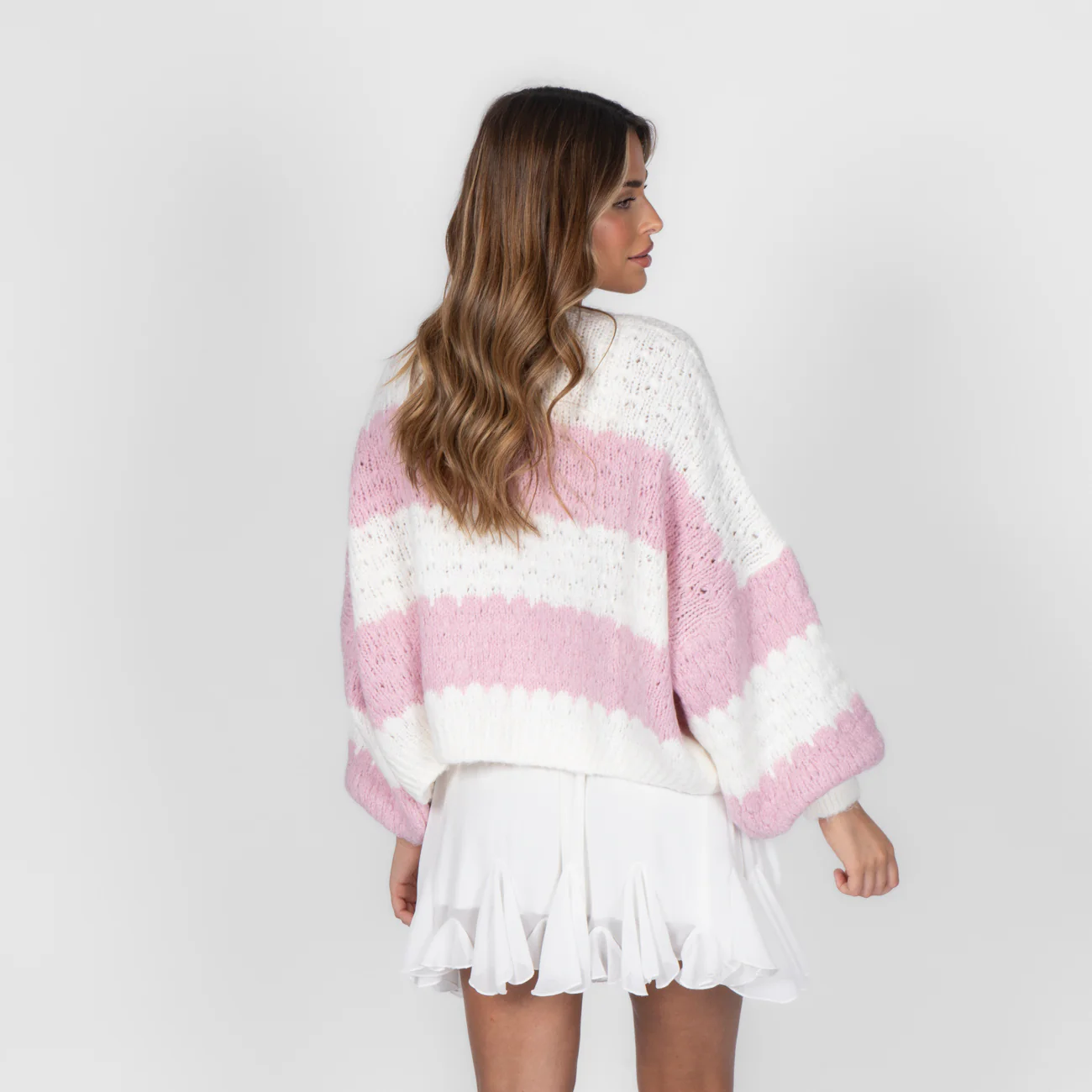 Bold Stripes Oversized Cardigan - Image 3