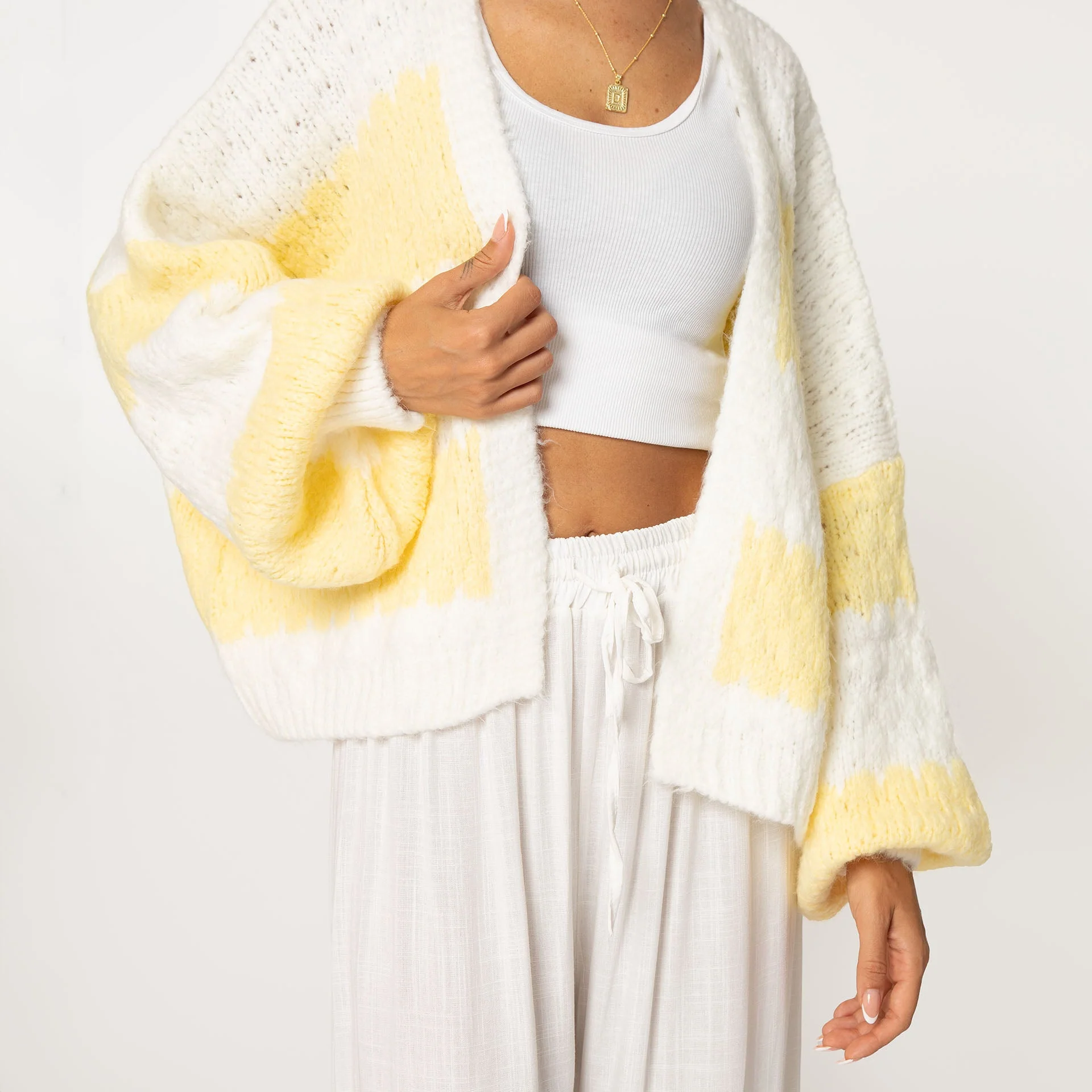 Bold Stripes Oversized Cardigan - Image 35