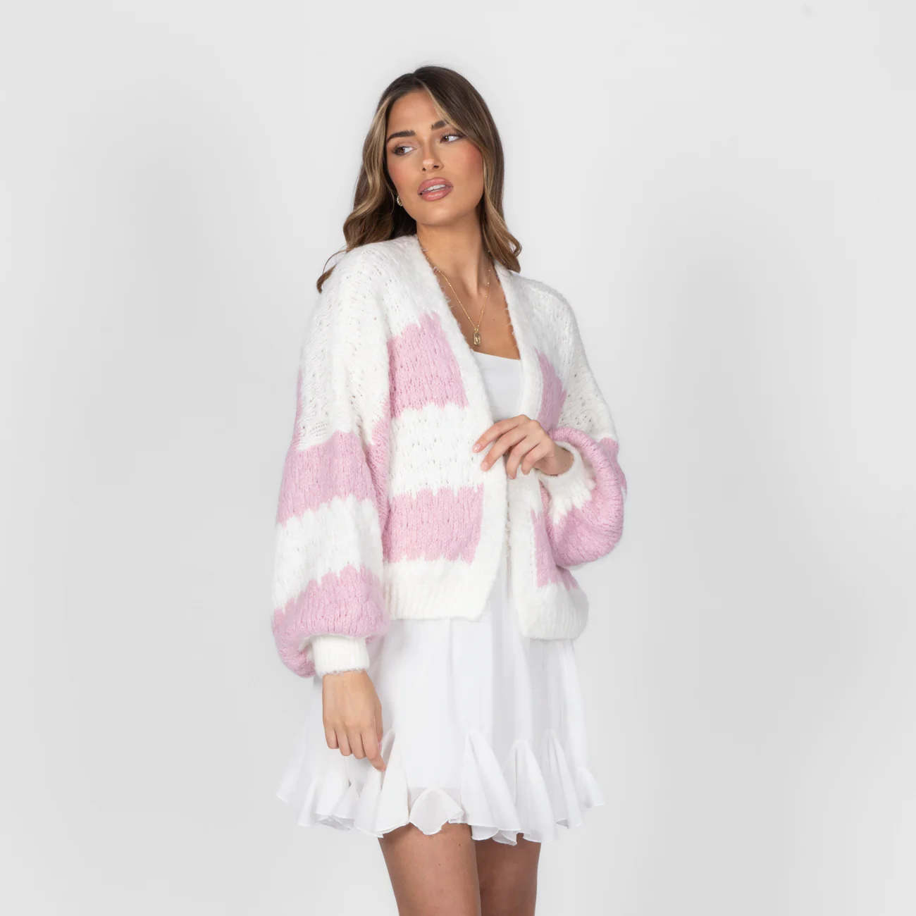 Bold Stripes Oversized Cardigan - Image 4