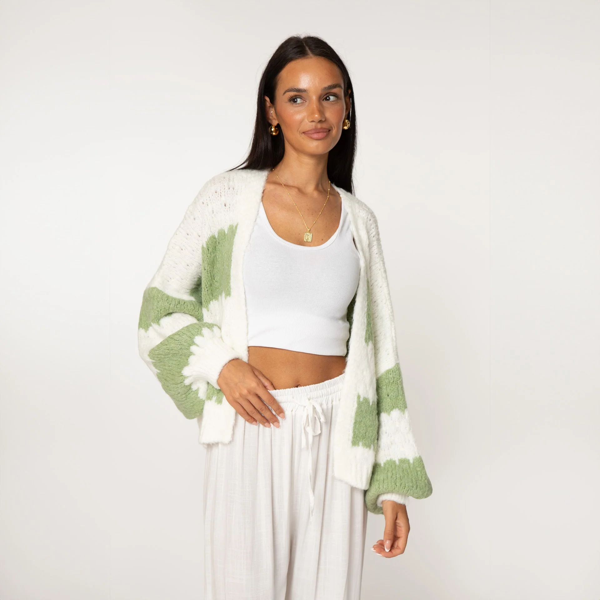 Bold Stripes Oversized Cardigan - Image 41