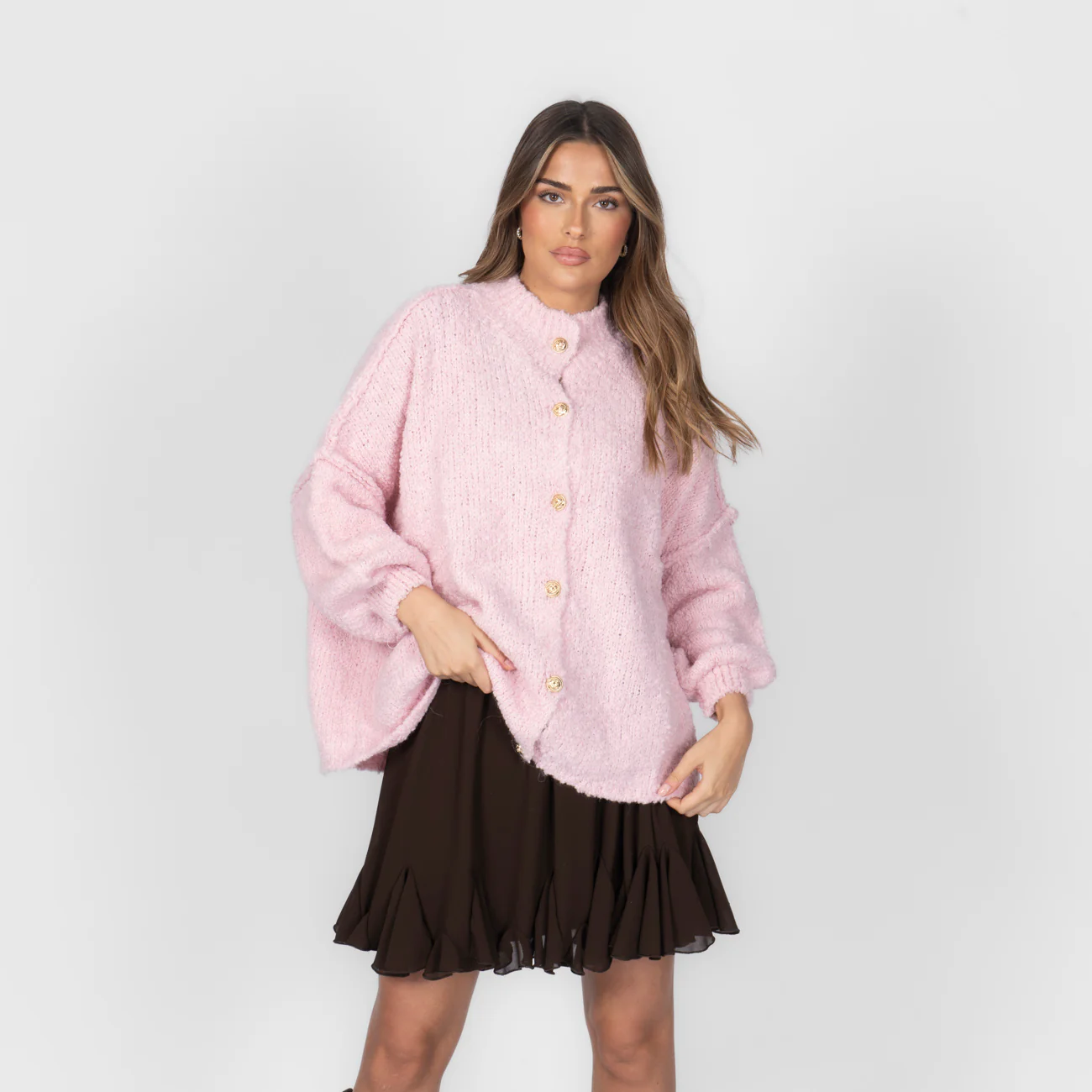 Bouclé Oversized Cardigan "CozyGlam" - Image 11