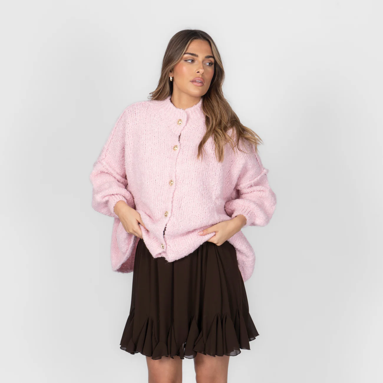 Bouclé Oversized Cardigan "CozyGlam" - Image 13