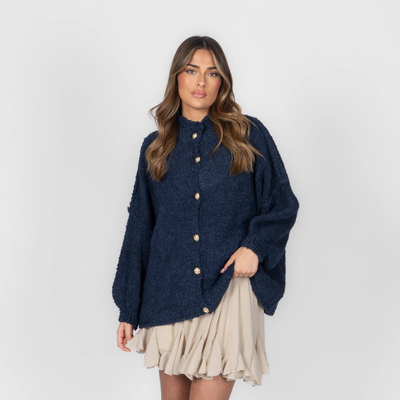 Bouclé Oversized Cardigan "CozyGlam" - Image 21