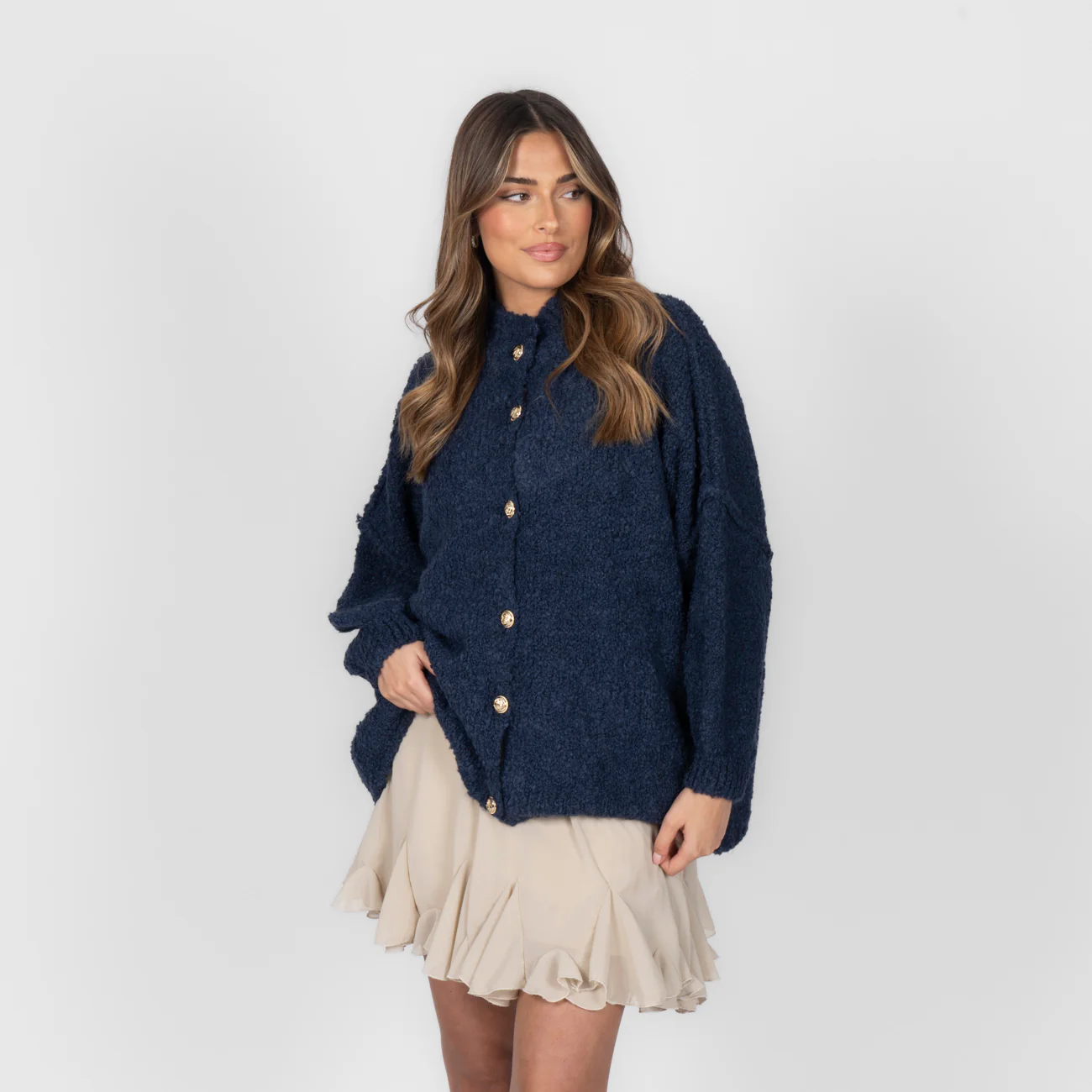 Bouclé Oversized Cardigan "CozyGlam" - Image 23