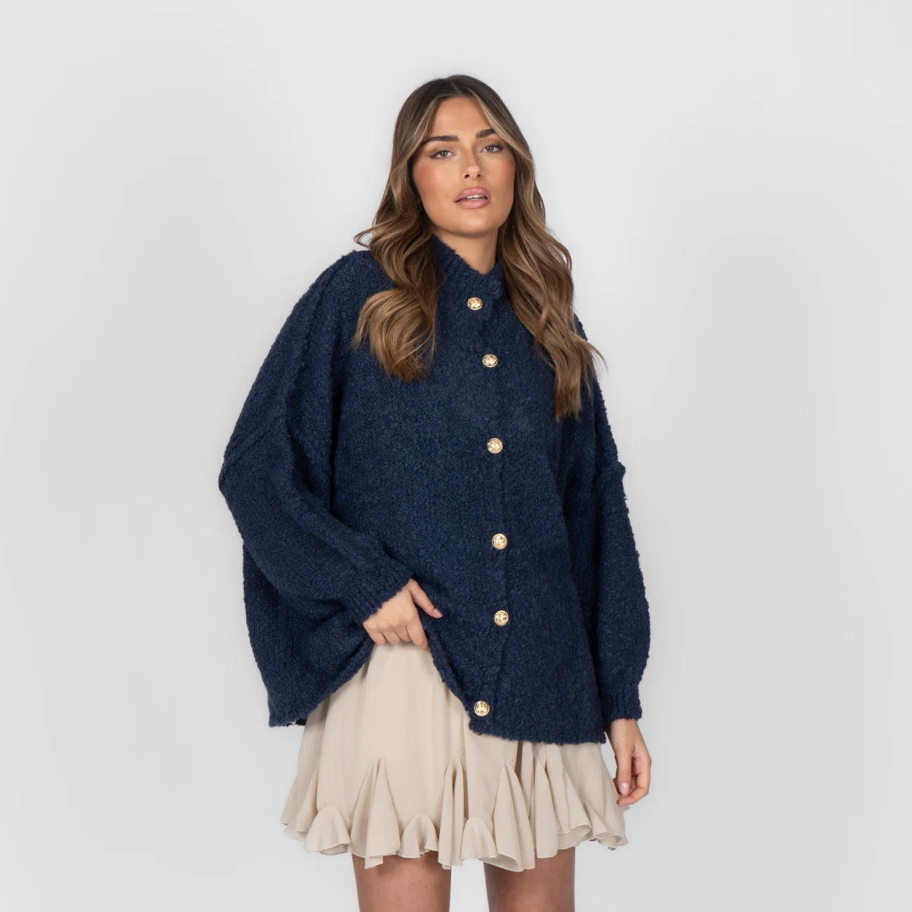 Bouclé Oversized Cardigan "CozyGlam" - Image 24