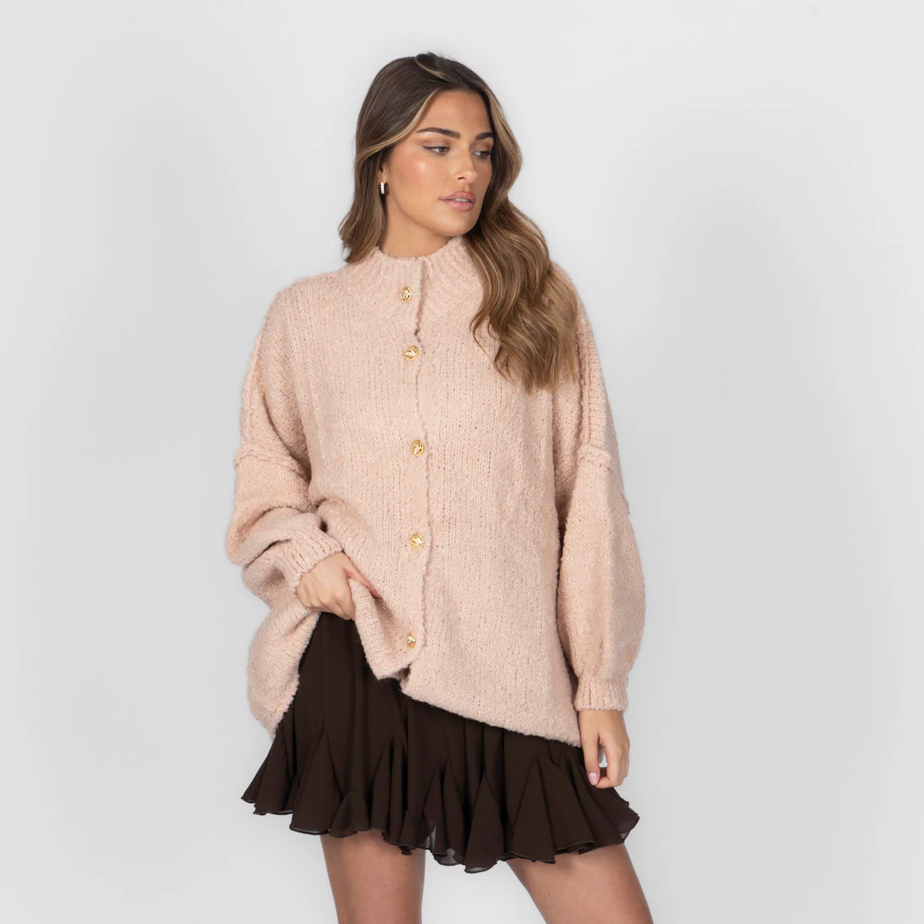 Bouclé Oversized Cardigan "CozyGlam" - Image 30