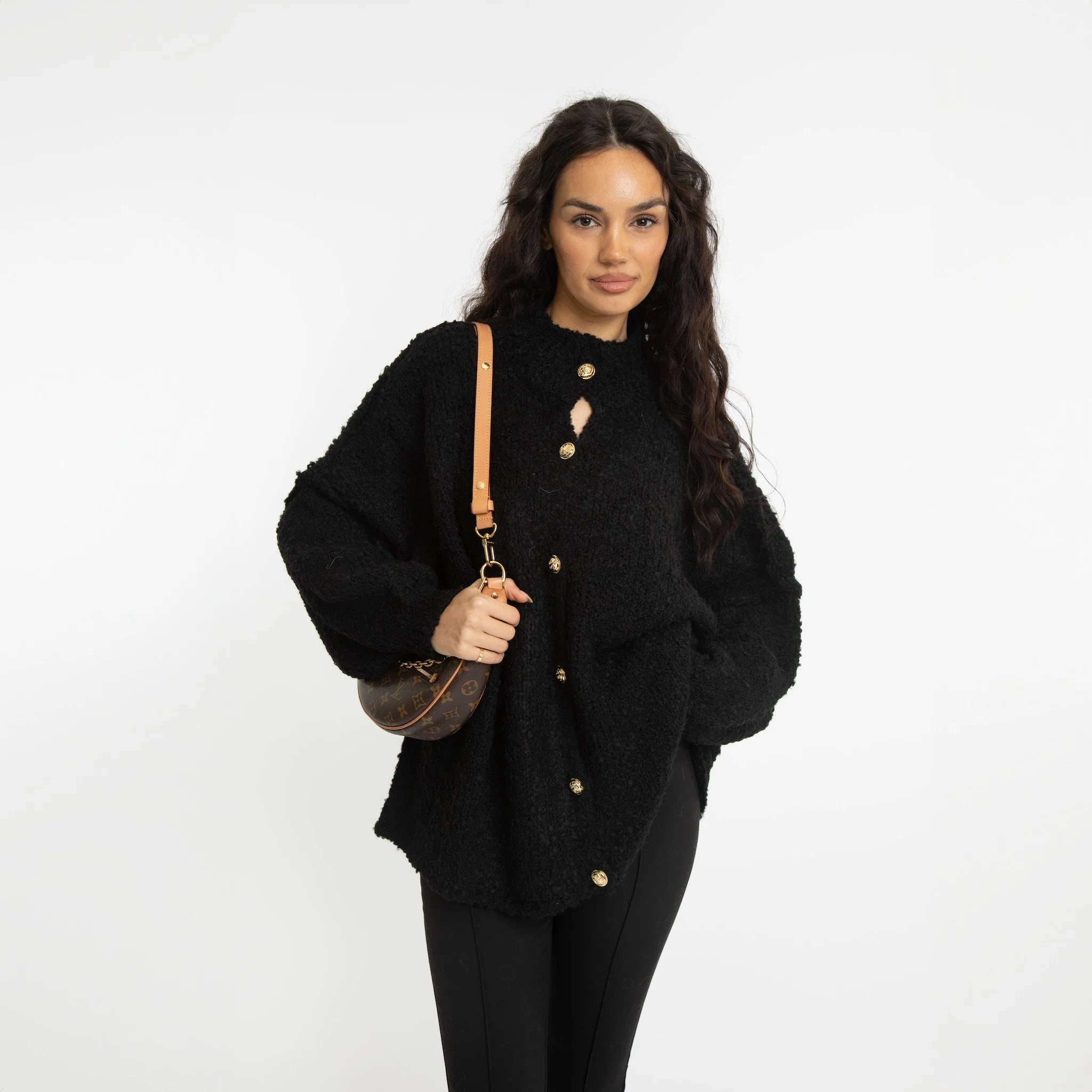 Bouclé Oversized Cardigan "CozyGlam" - Image 33