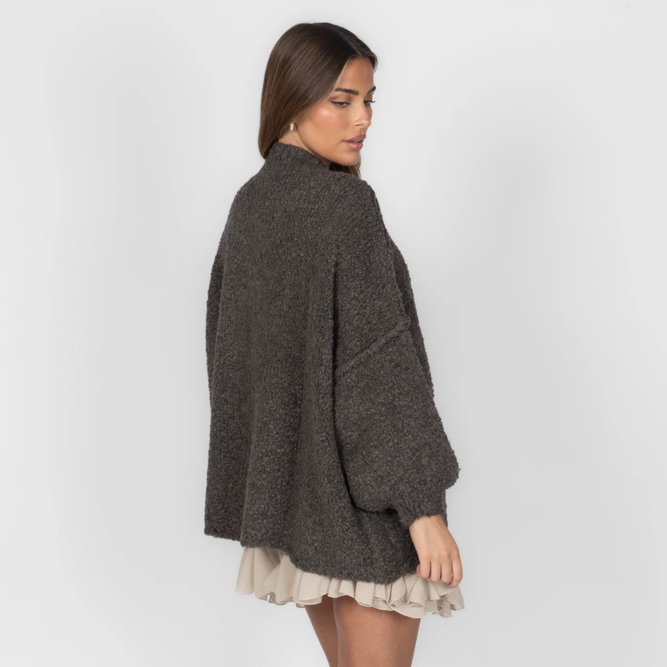 Bouclé Oversized Cardigan "CozyGlam" - Image 6