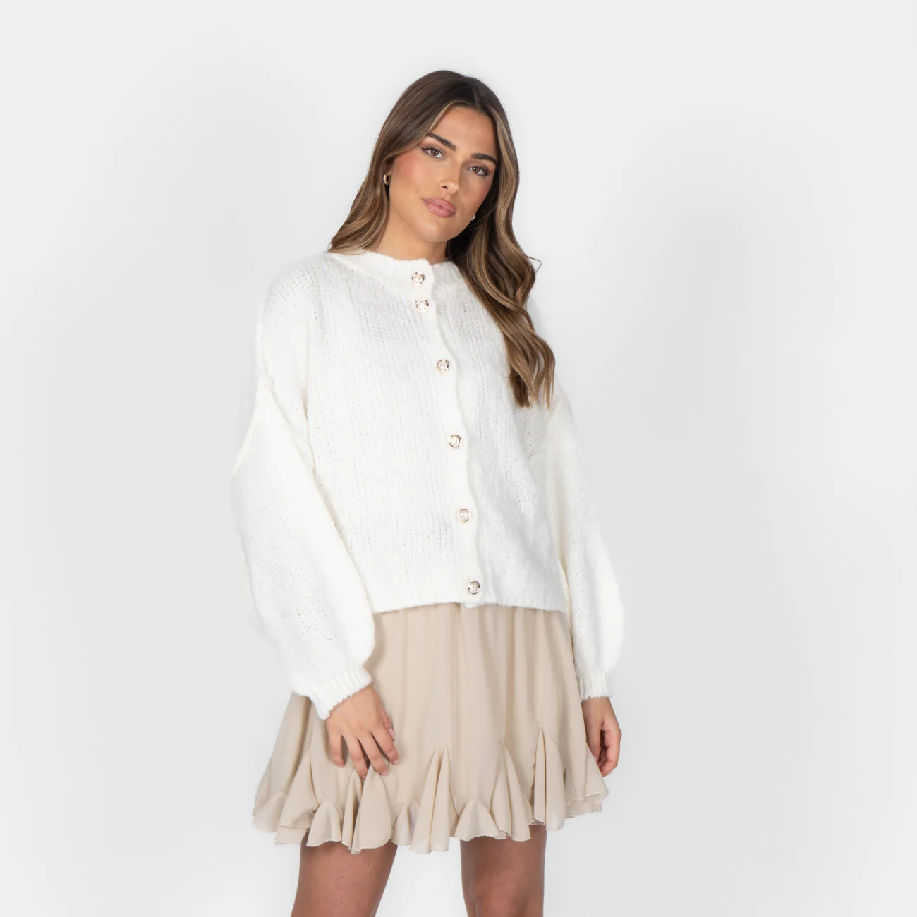 Bouclé Oversized Cardigan Short "CozyGlam" - Image 16