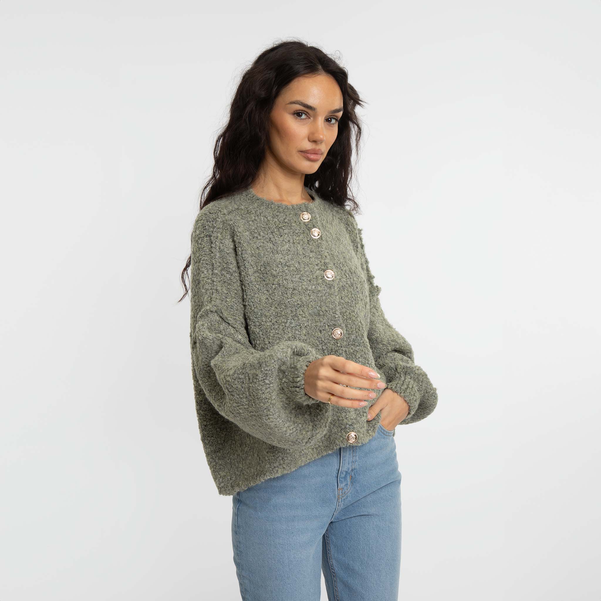 Bouclé Oversized Cardigan Short "CozyGlam" - Image 19