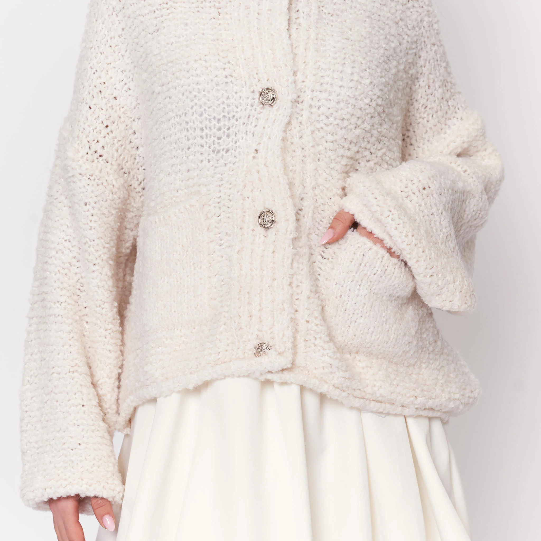 Cozy Bouclé Cardigan - Image 11