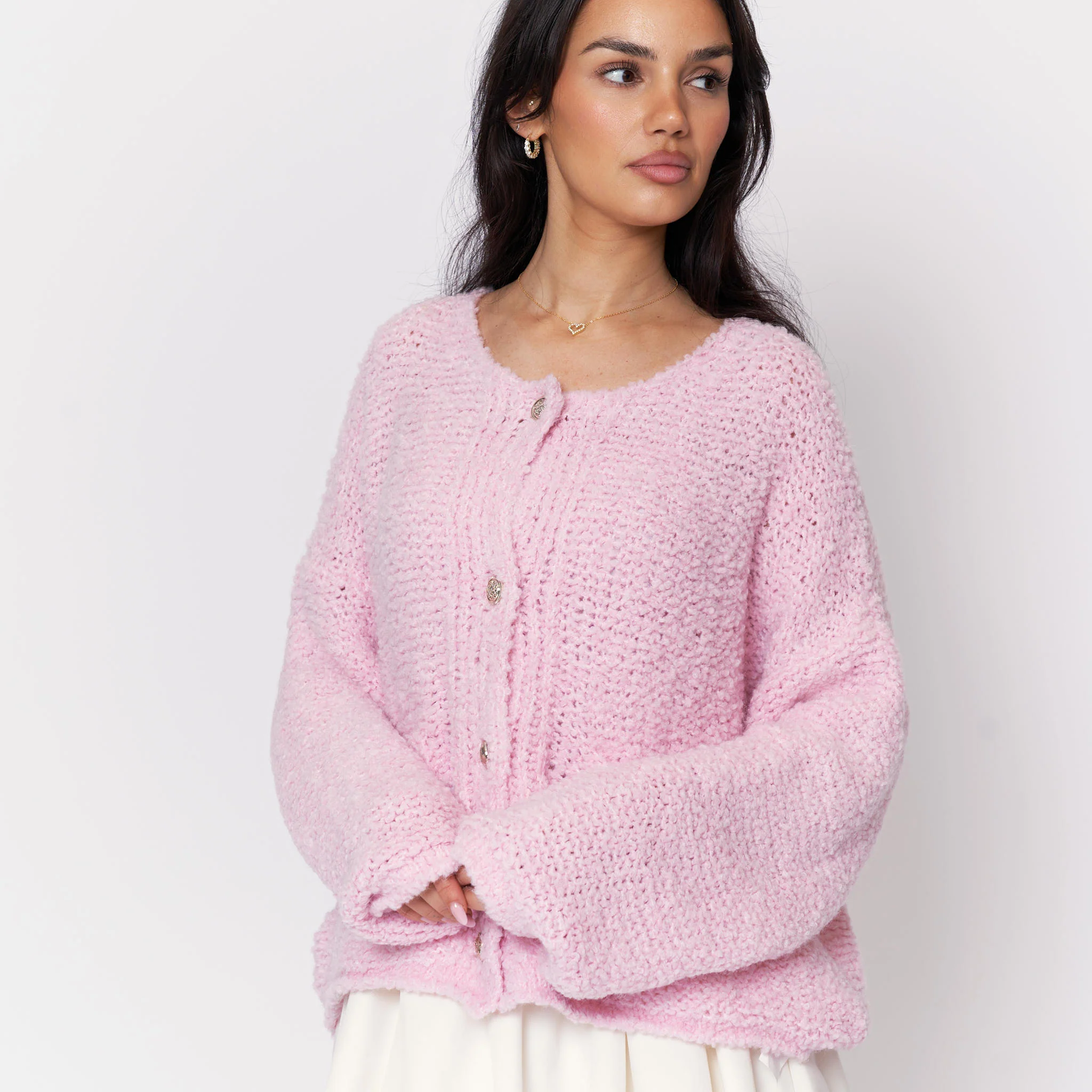 Cozy Bouclé Cardigan - Image 5