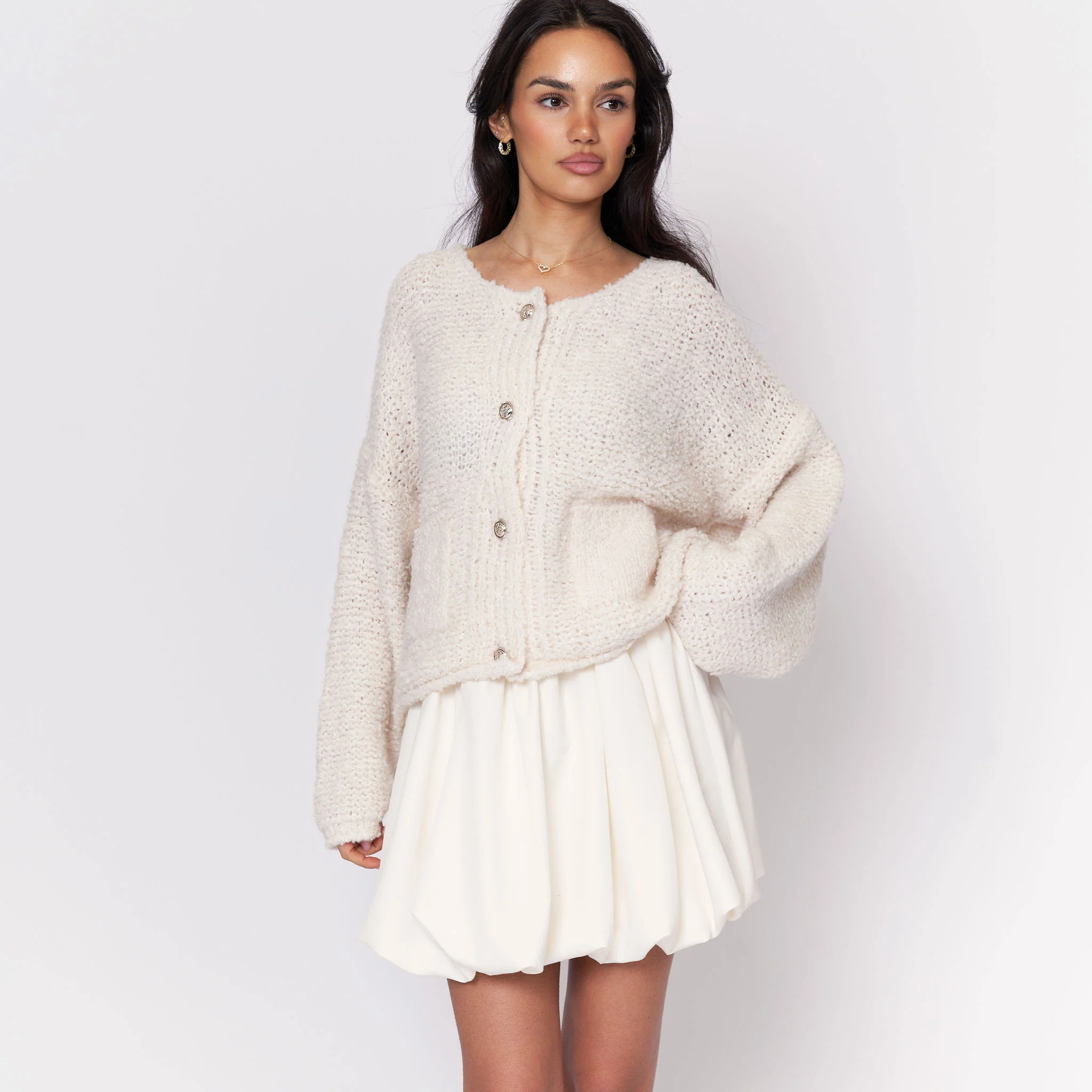 Cozy Bouclé Cardigan - Image 6
