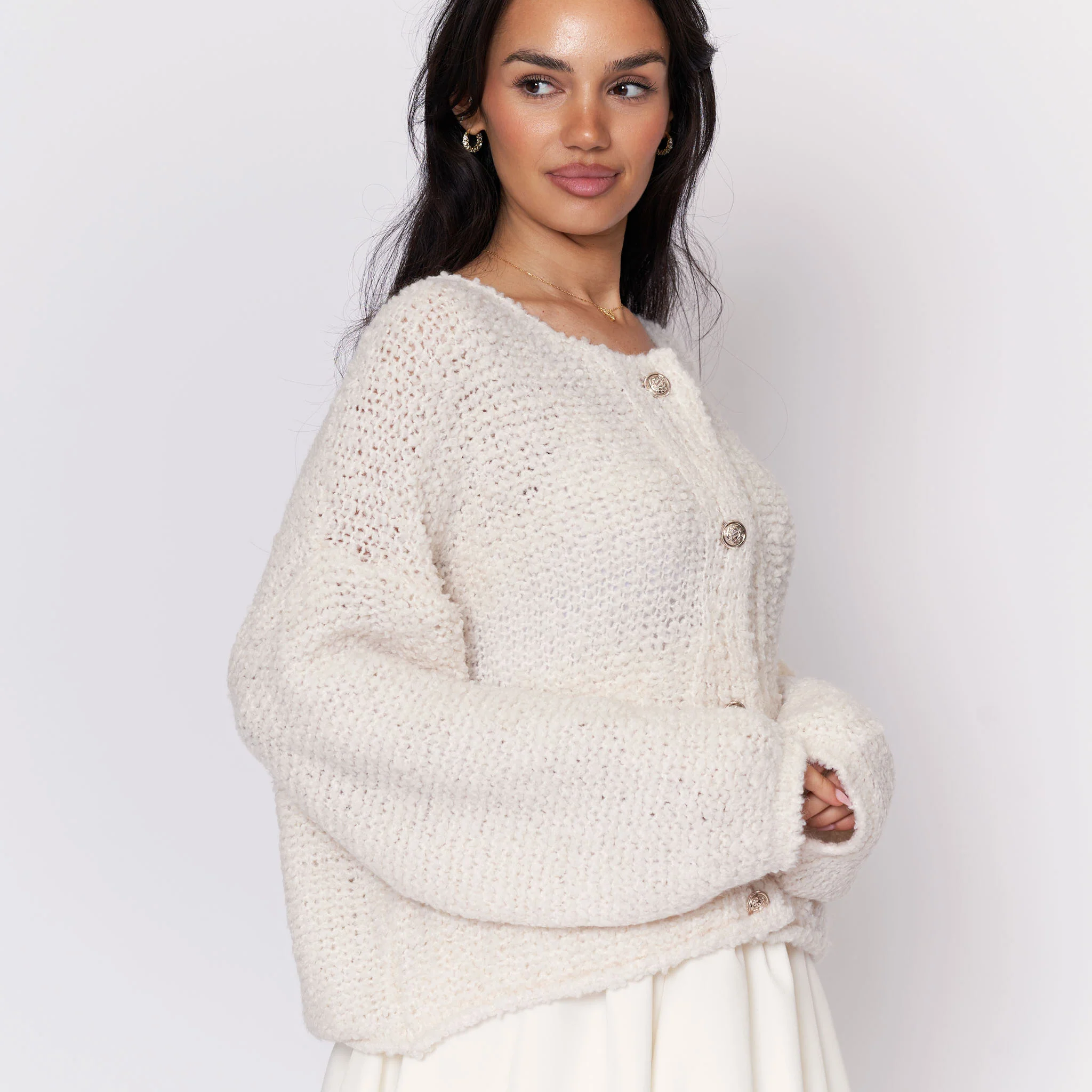 Cozy Bouclé Cardigan - Image 9