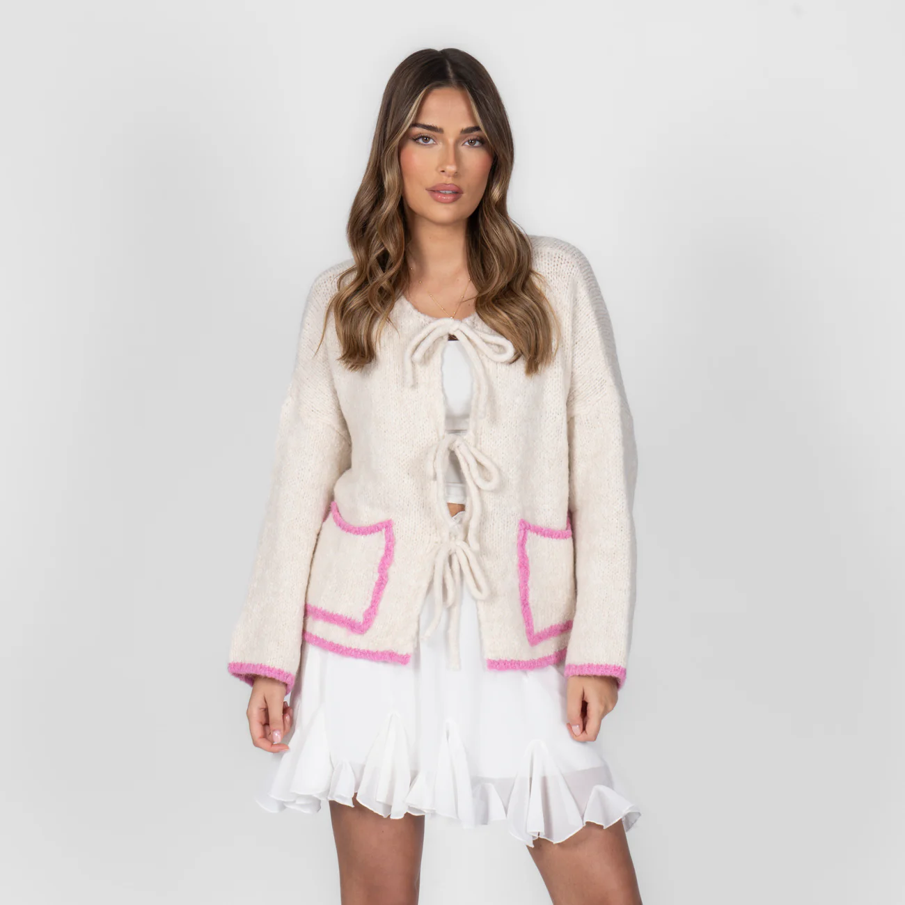 Cozy Bow Cardigan - Image 3