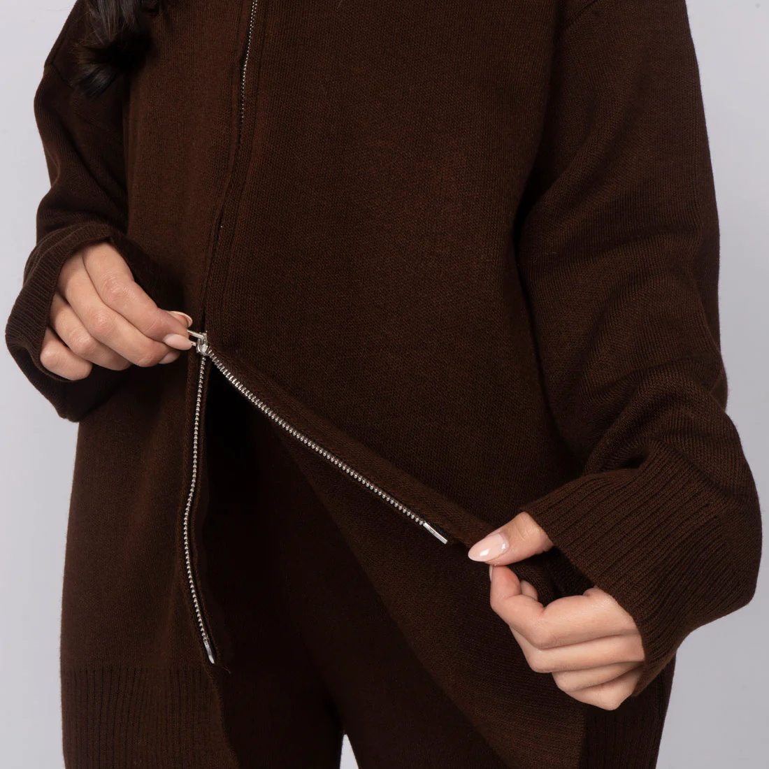 Cozy Strickjacke mit Zip - Image 4