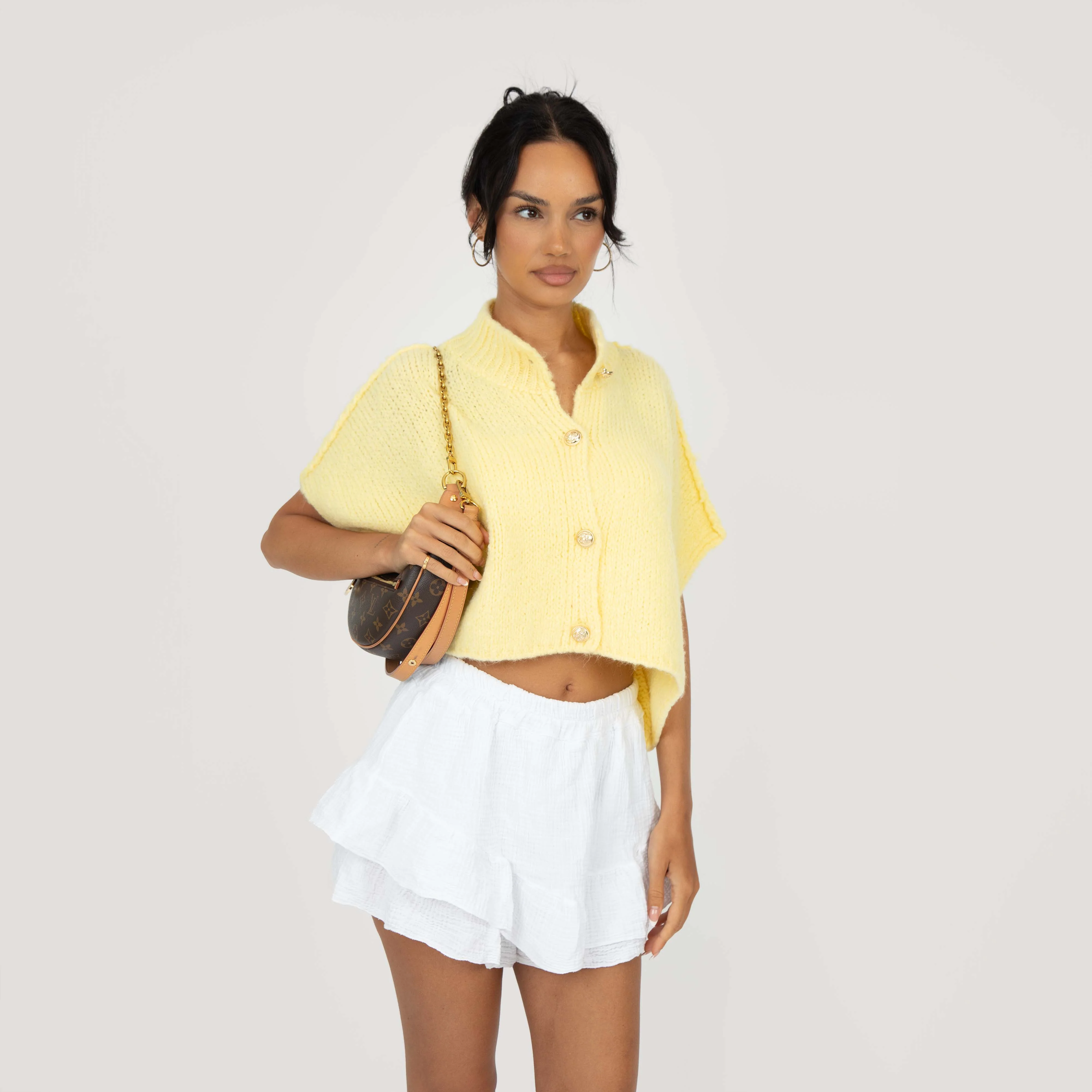 CozyGlam Crop Strickweste - Image 5