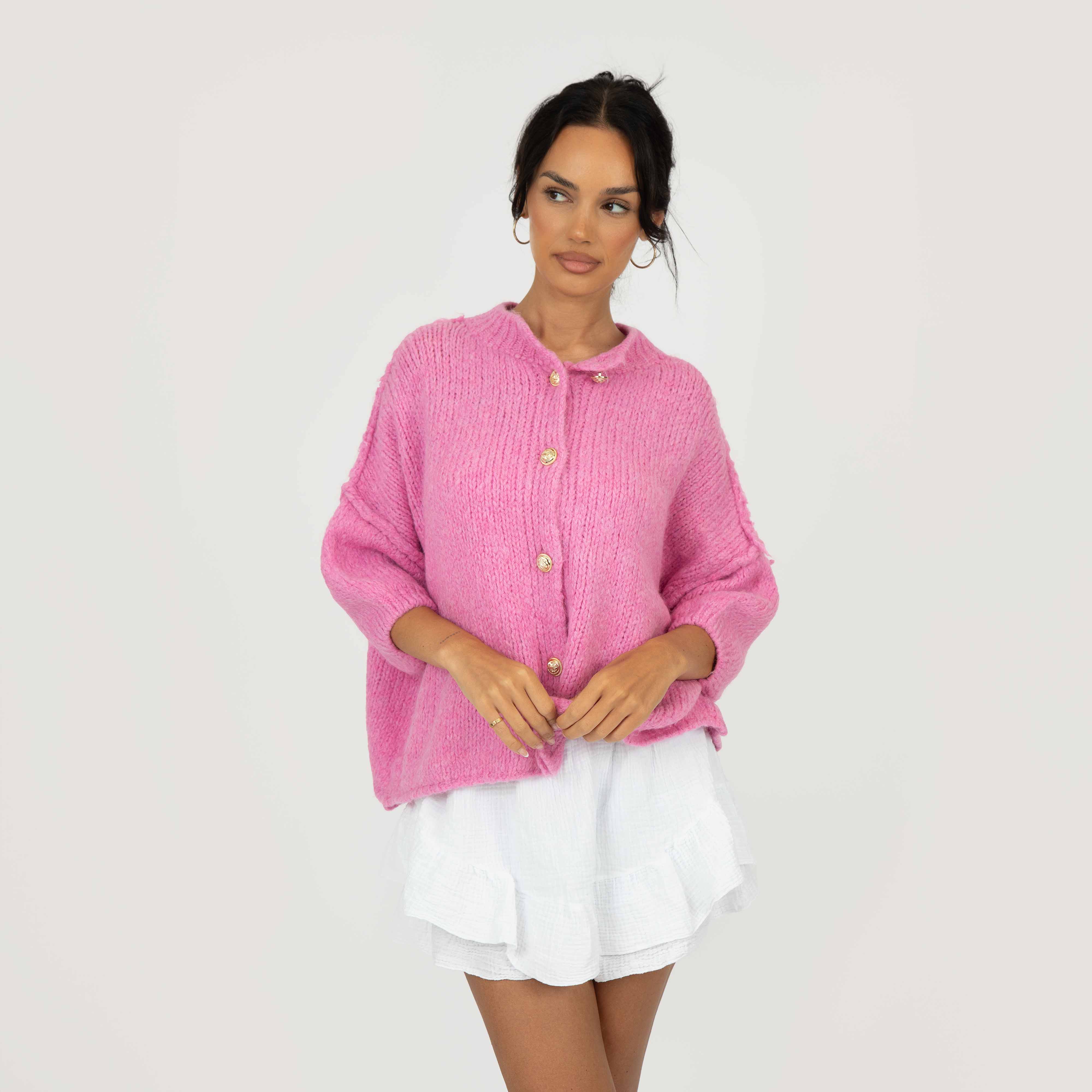 CozyGlam Kurzarm Cardigan - Image 10