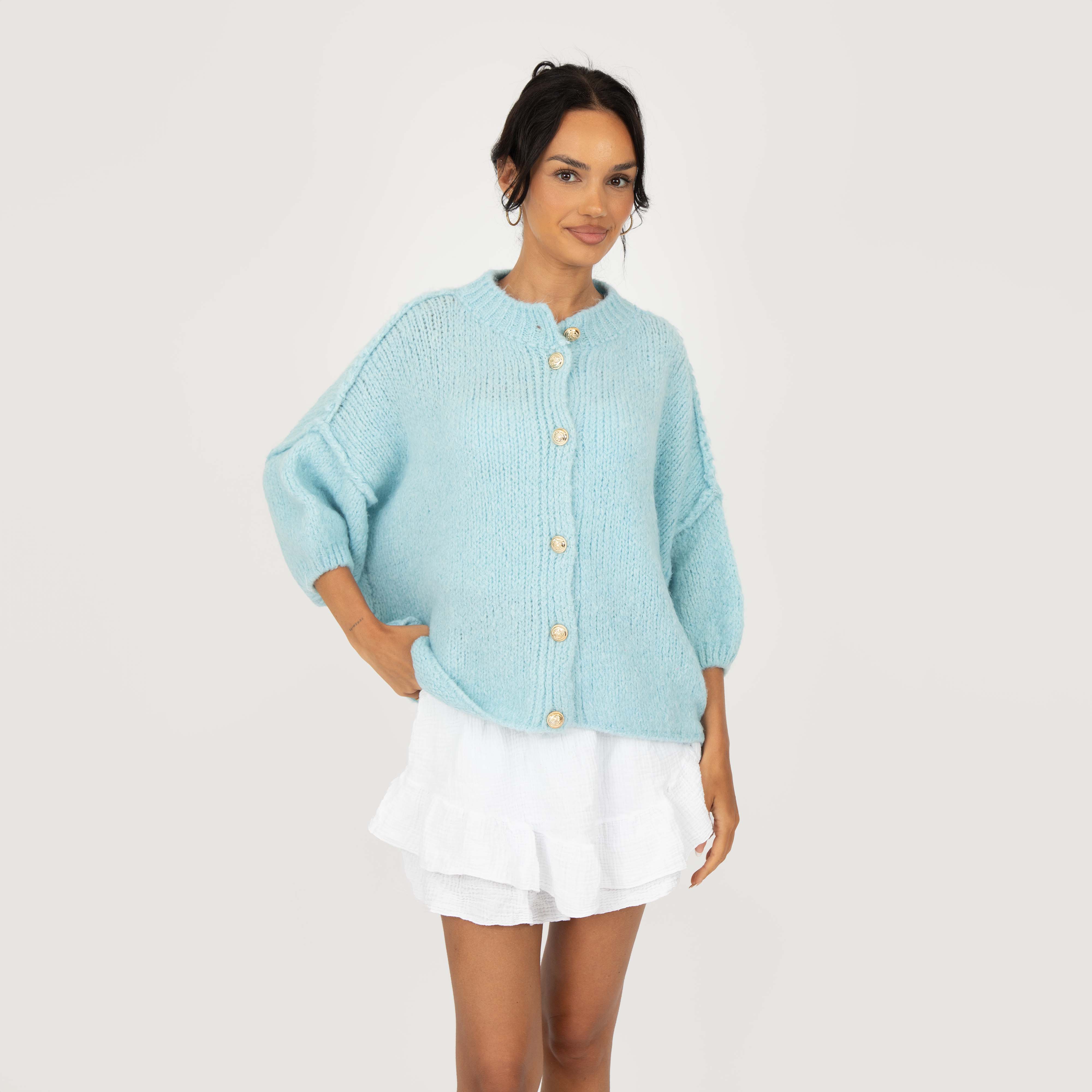 CozyGlam Kurzarm Cardigan - Image 15