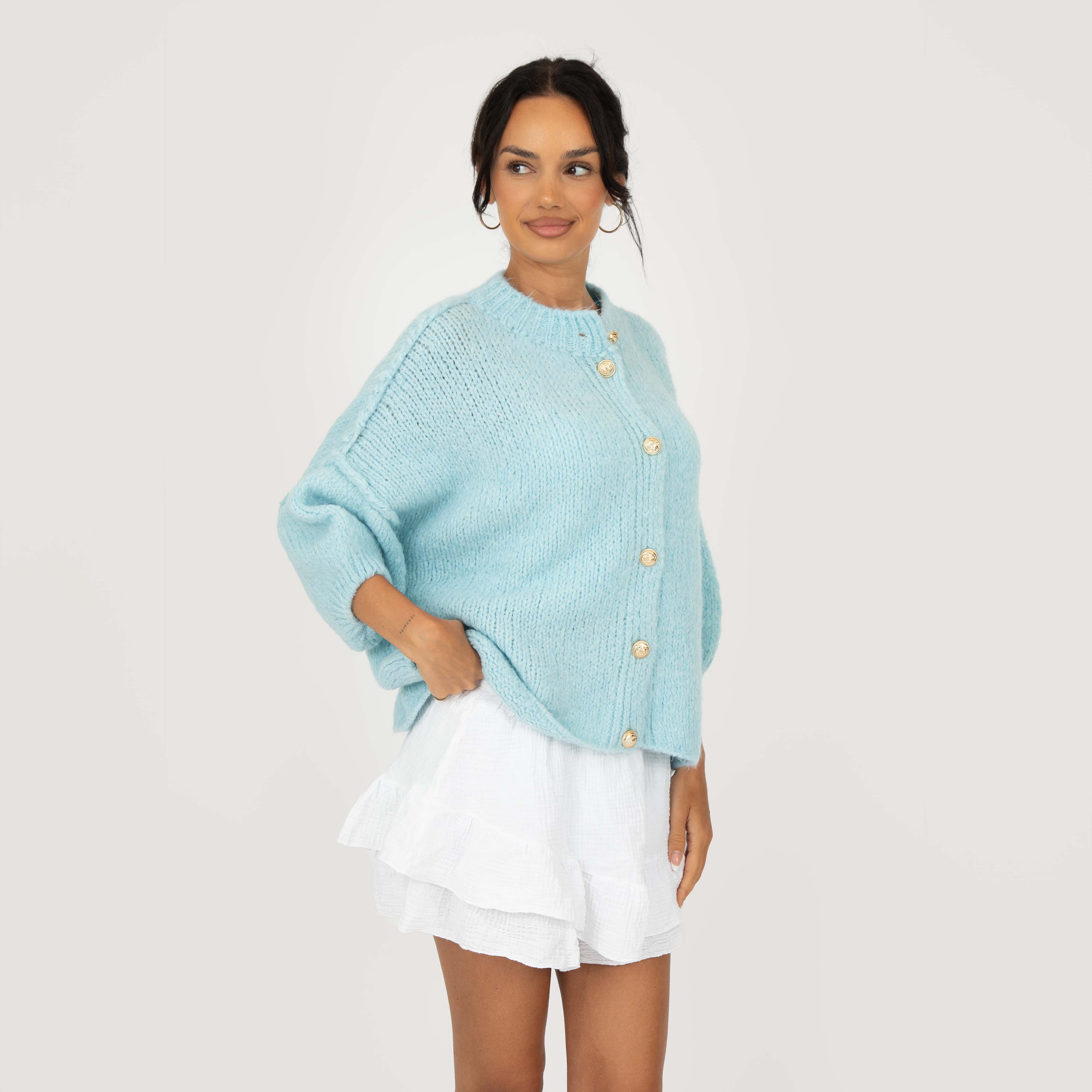 CozyGlam Kurzarm Cardigan - Image 16