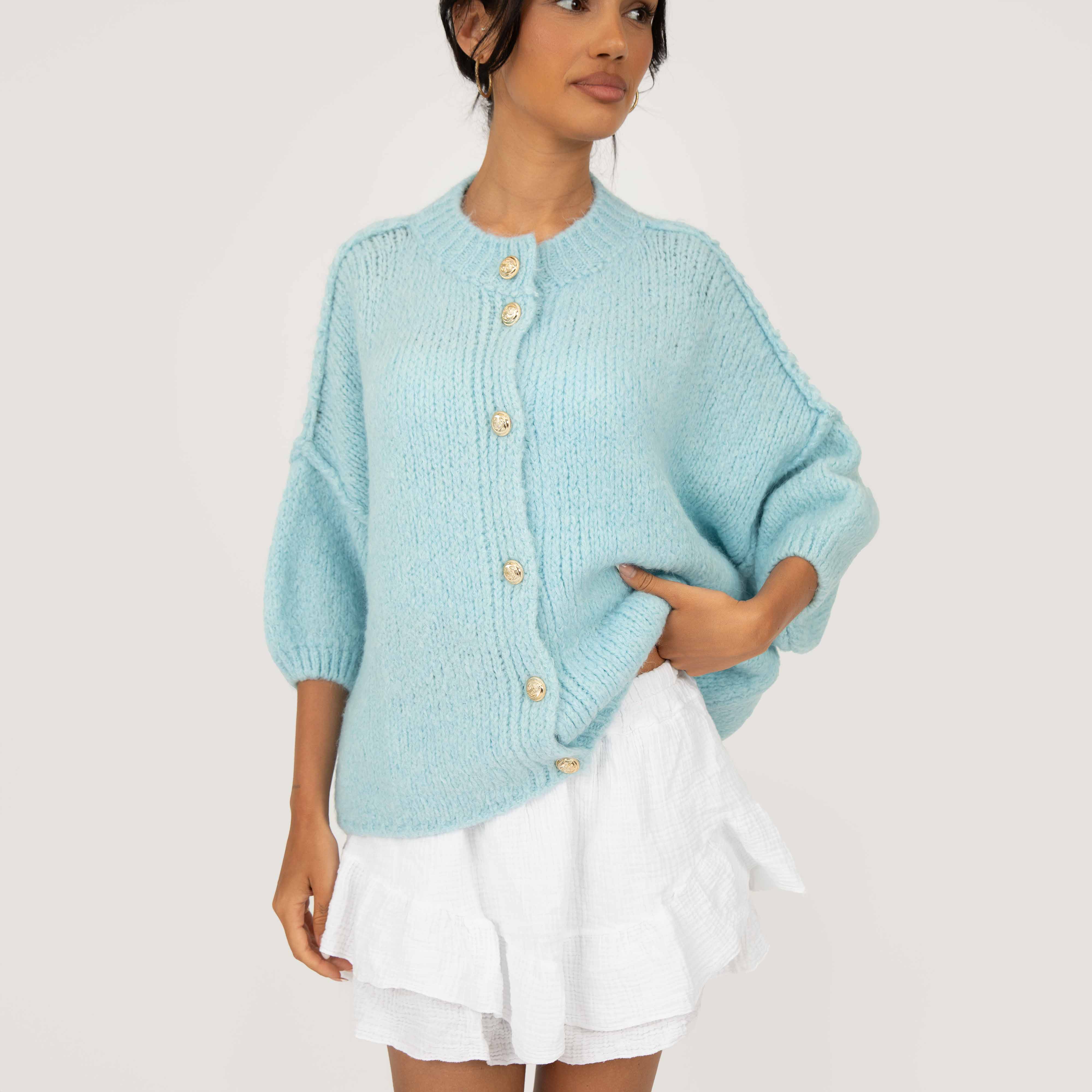 CozyGlam Kurzarm Cardigan - Image 17