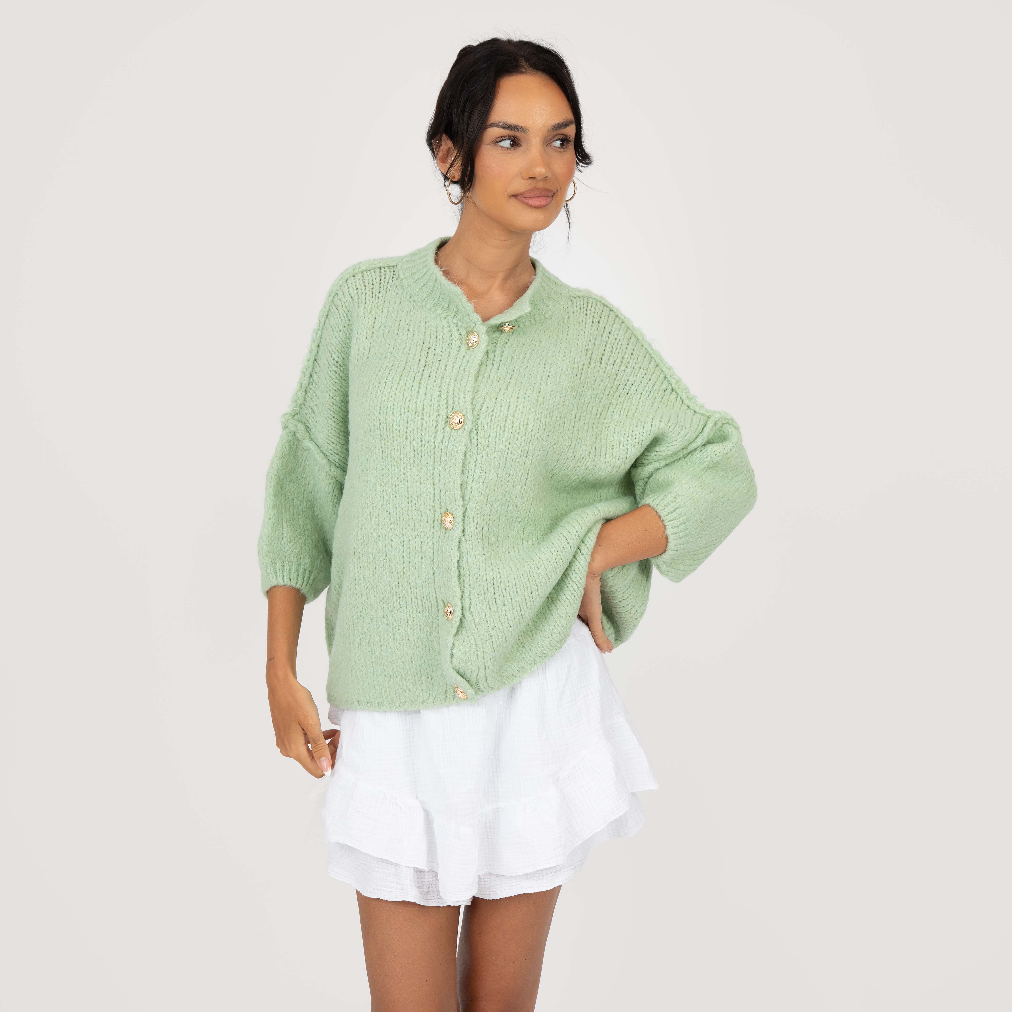 CozyGlam Kurzarm Cardigan - Image 18