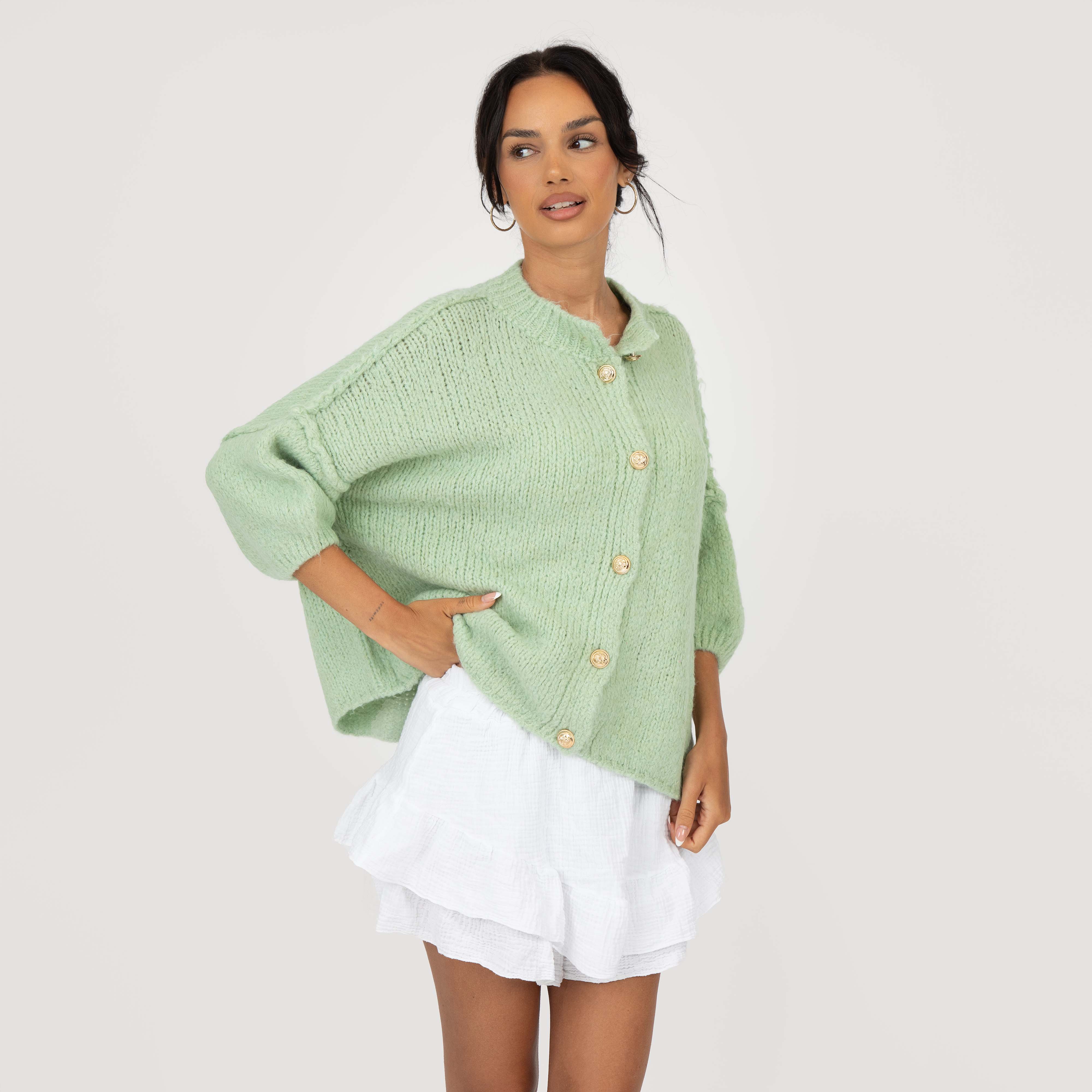 CozyGlam Kurzarm Cardigan - Image 19