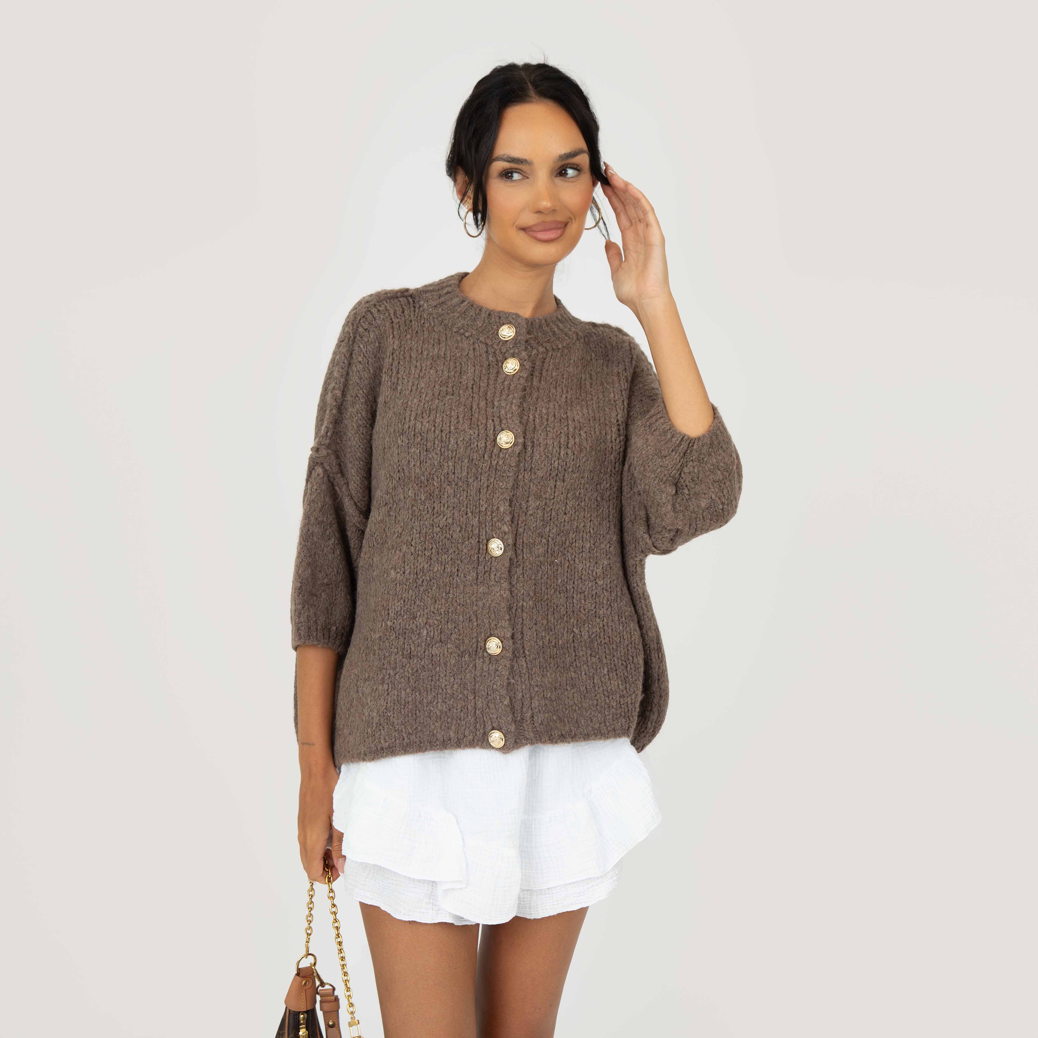 CozyGlam Kurzarm Cardigan - Image 3