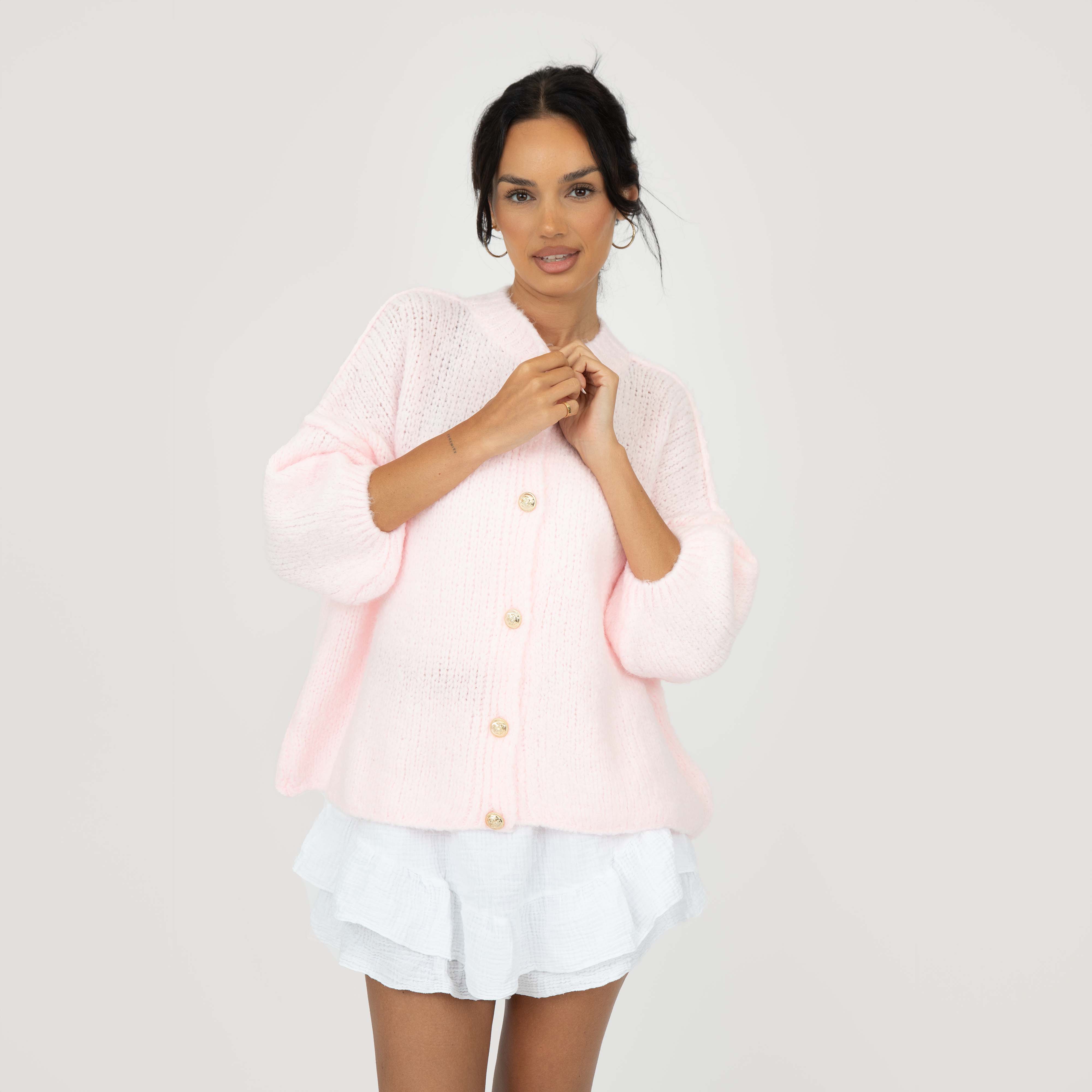 CozyGlam Kurzarm Cardigan - Image 8