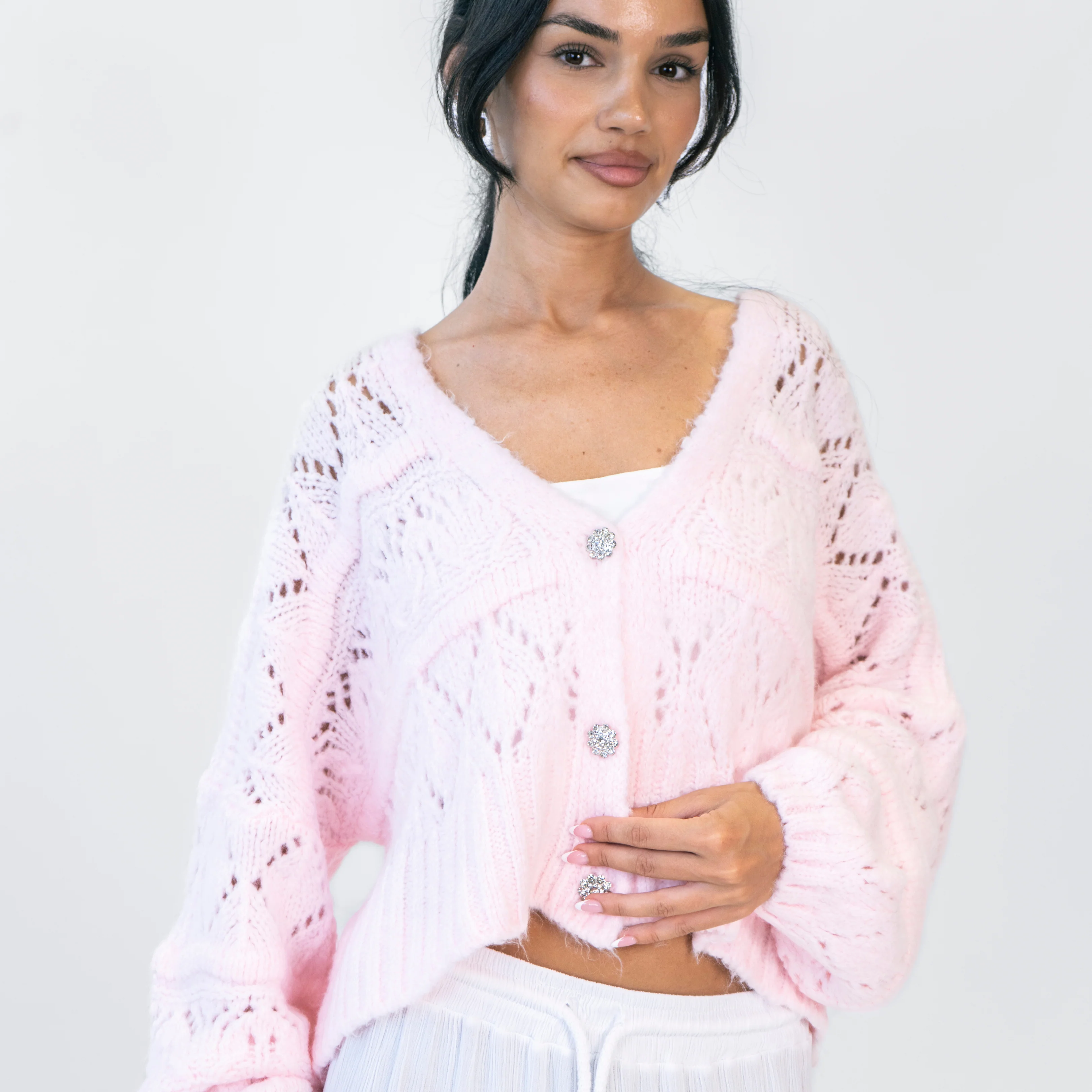 Crystal Blush Oversize Cardigan - Image 10