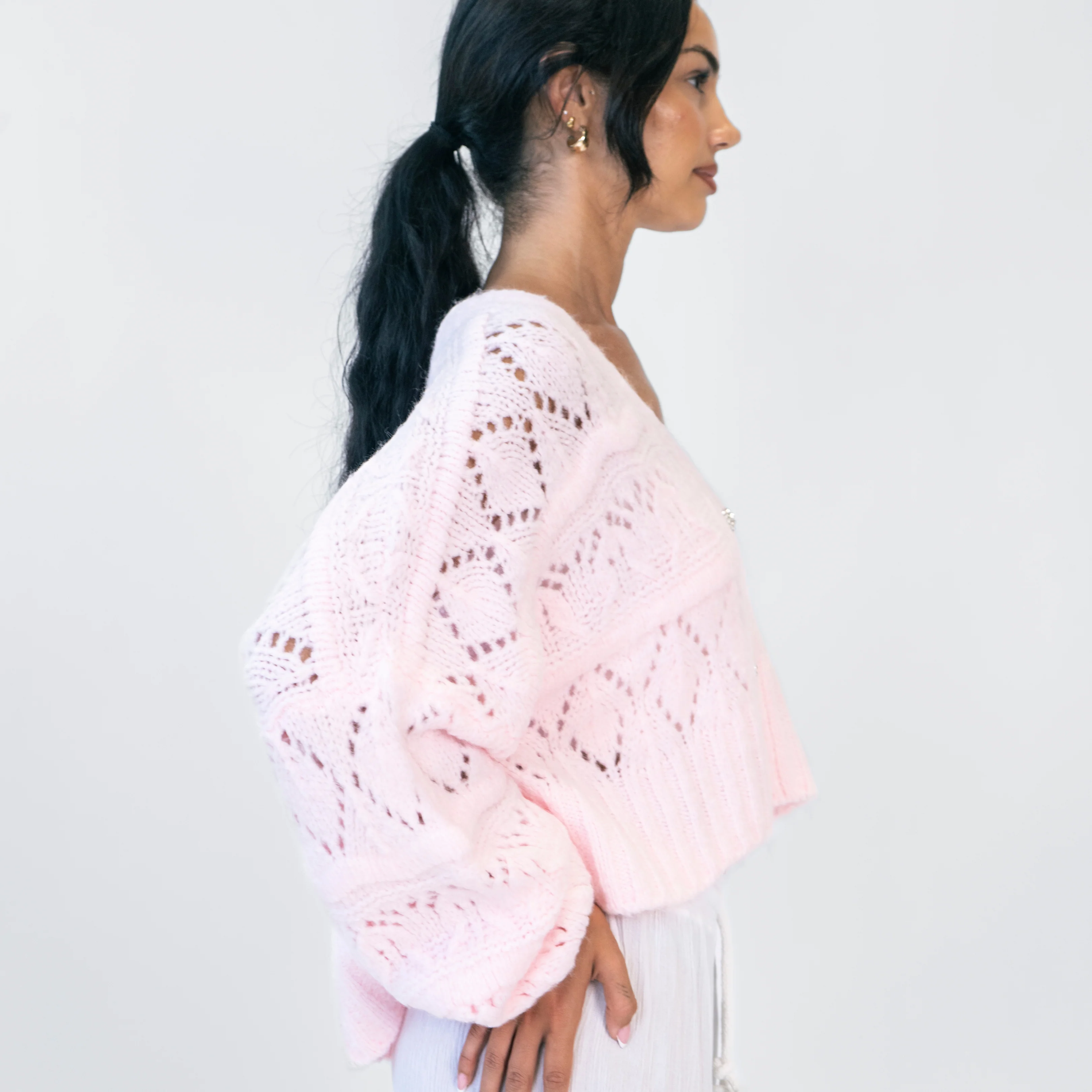 Crystal Blush Oversize Cardigan - Image 11