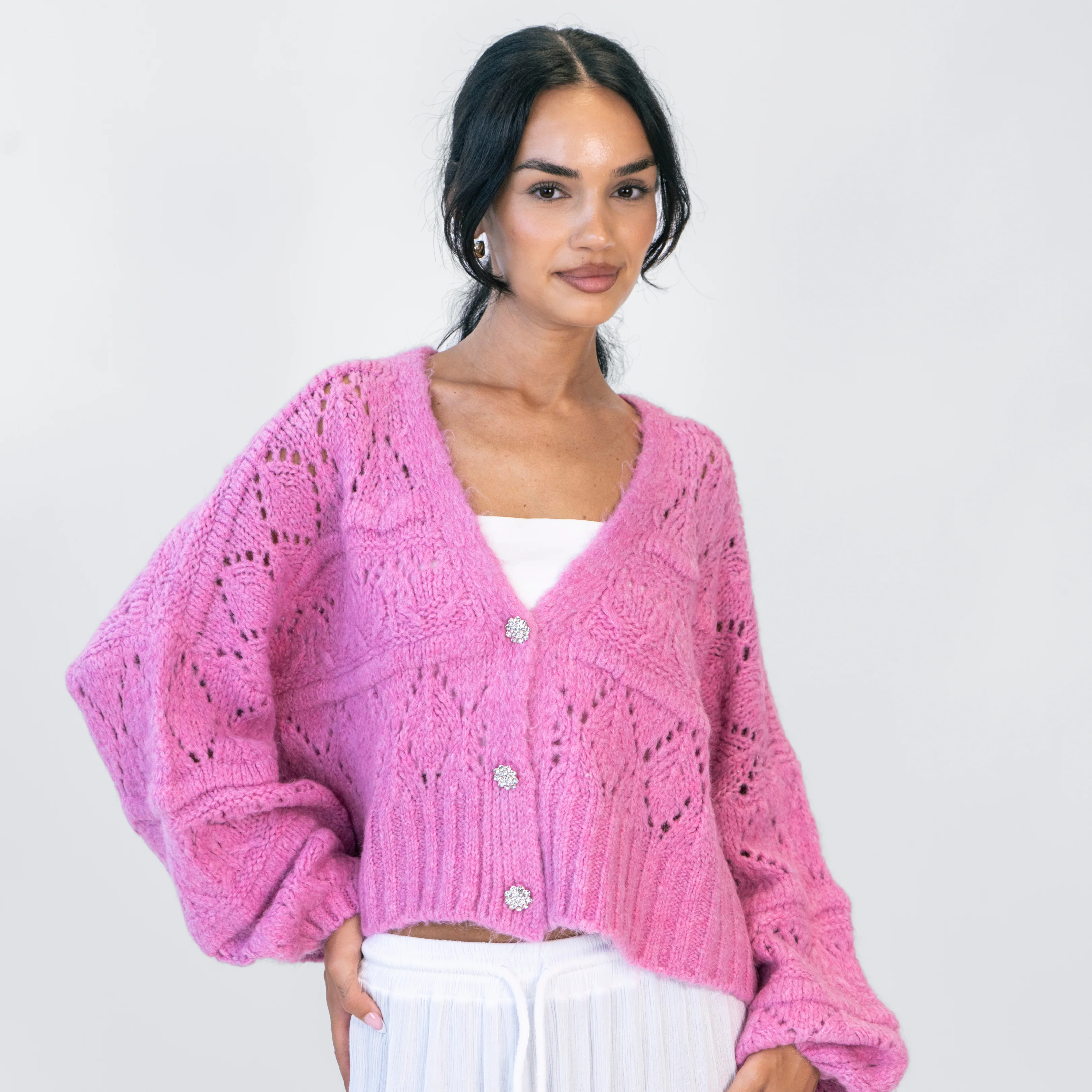 Crystal Blush Oversize Cardigan - Image 13