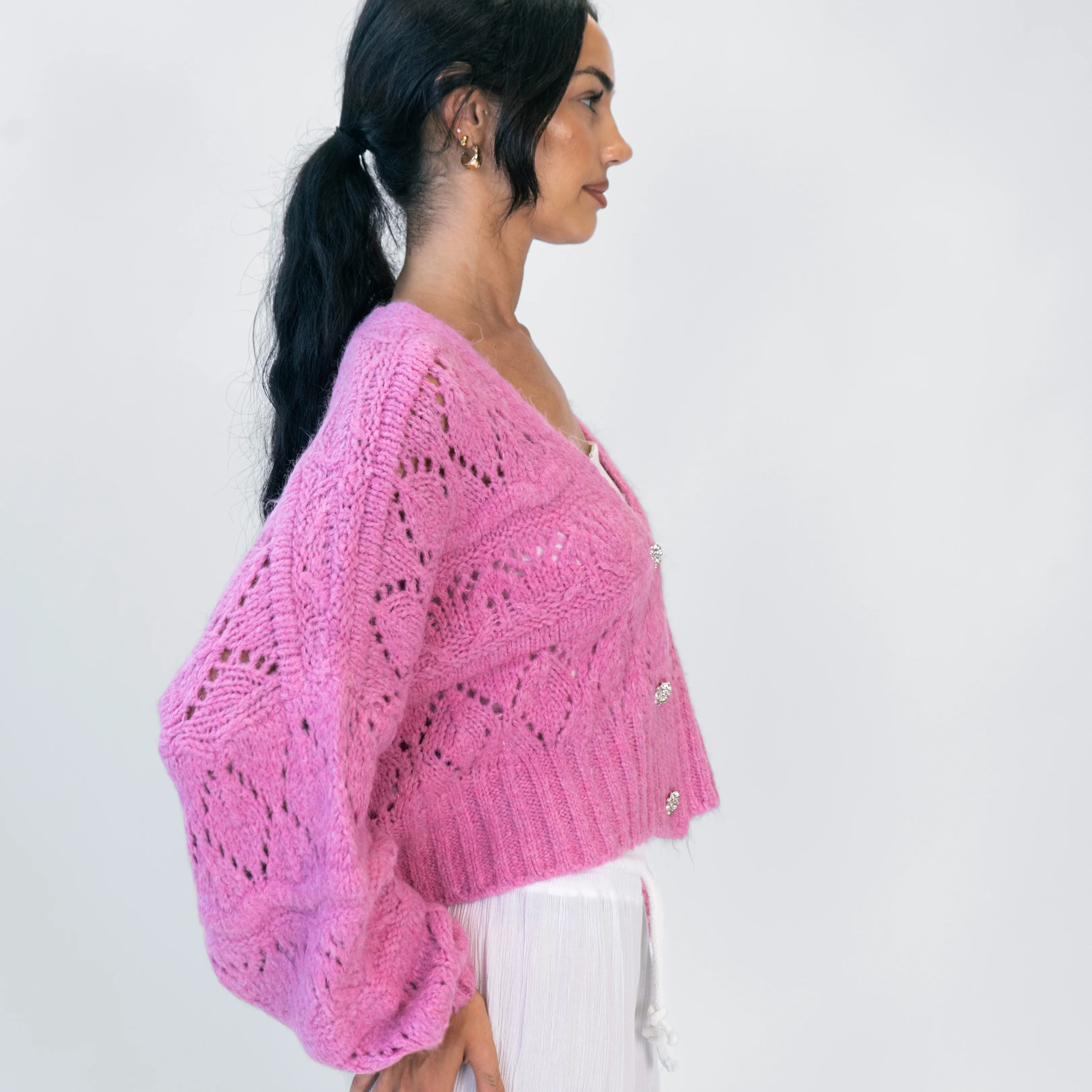Crystal Blush Oversize Cardigan - Image 14