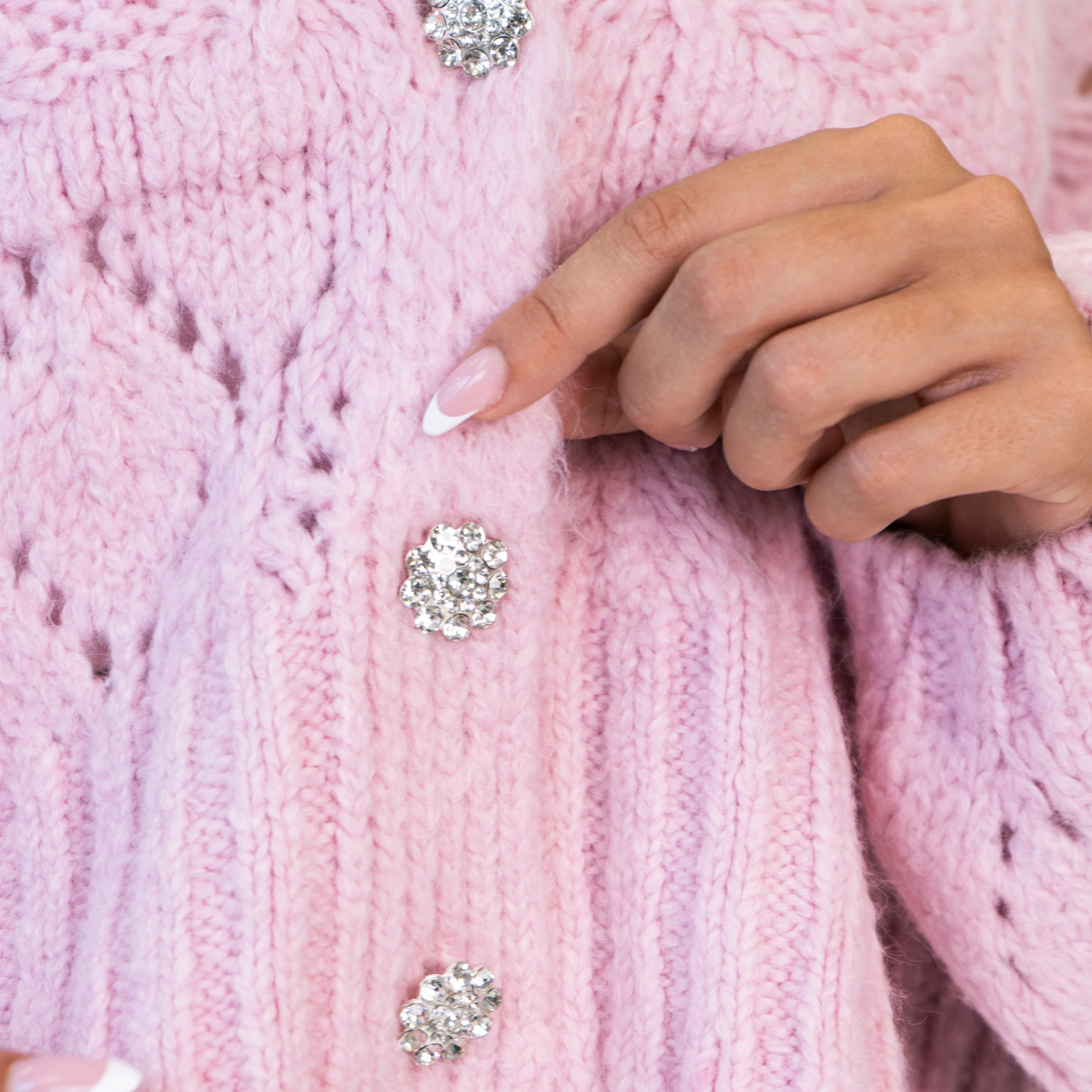 Crystal Blush Oversize Cardigan - Image 4