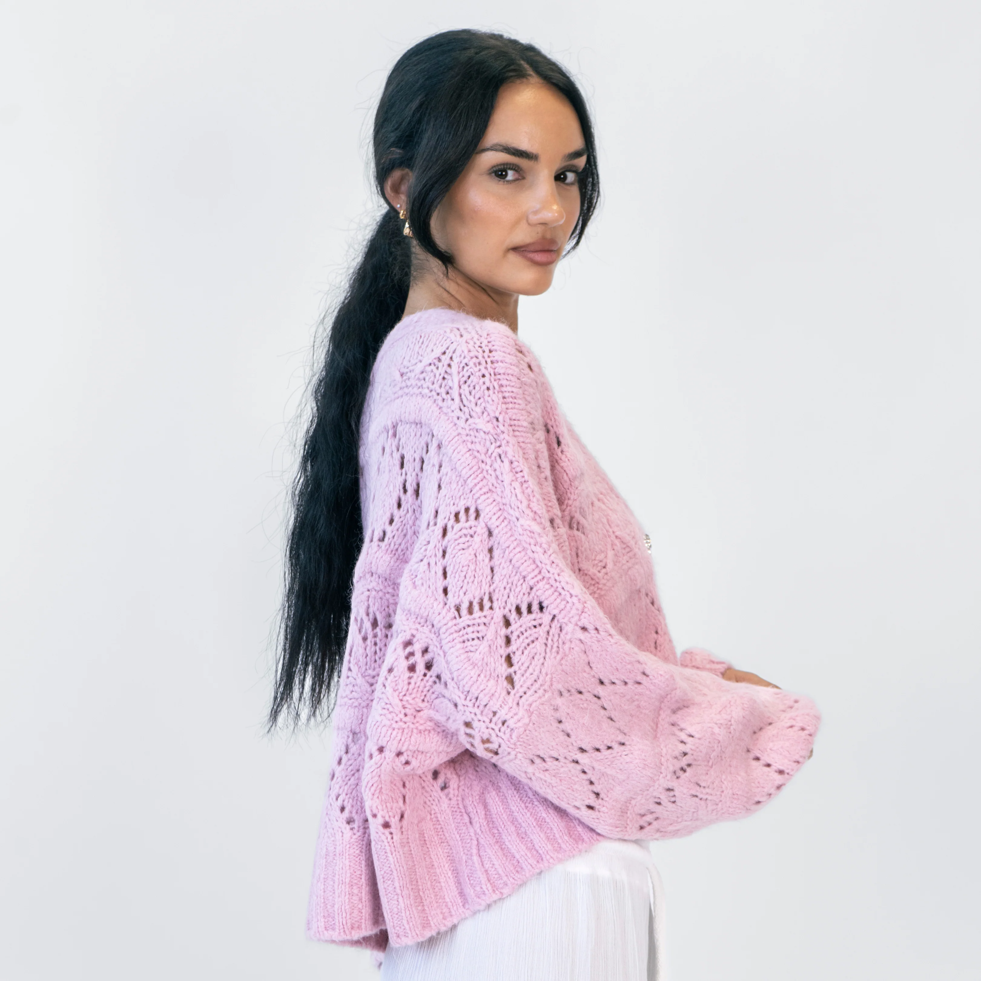 Crystal Blush Oversize Cardigan - Image 5