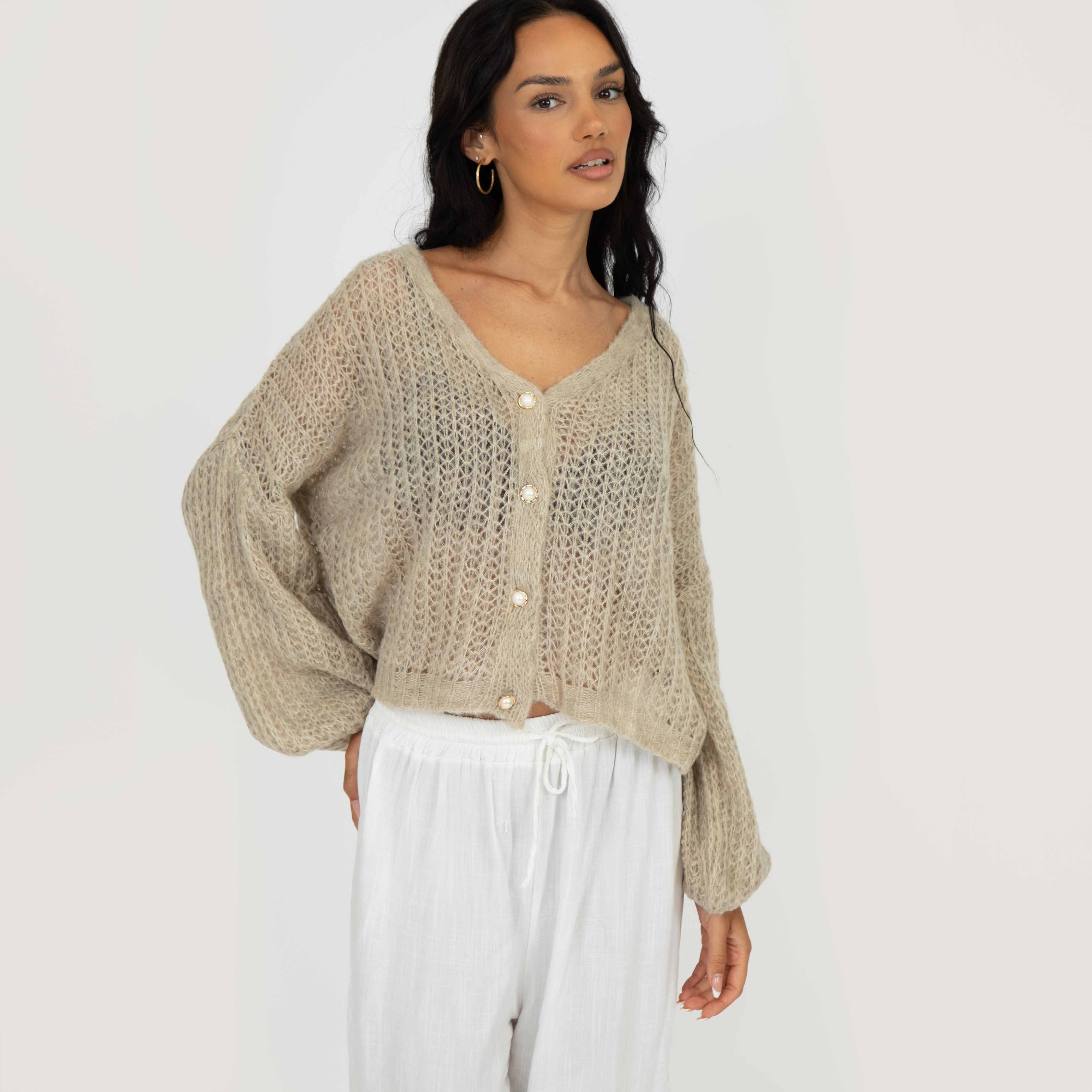 Feiner Lochstrick Cardigan - Image 16