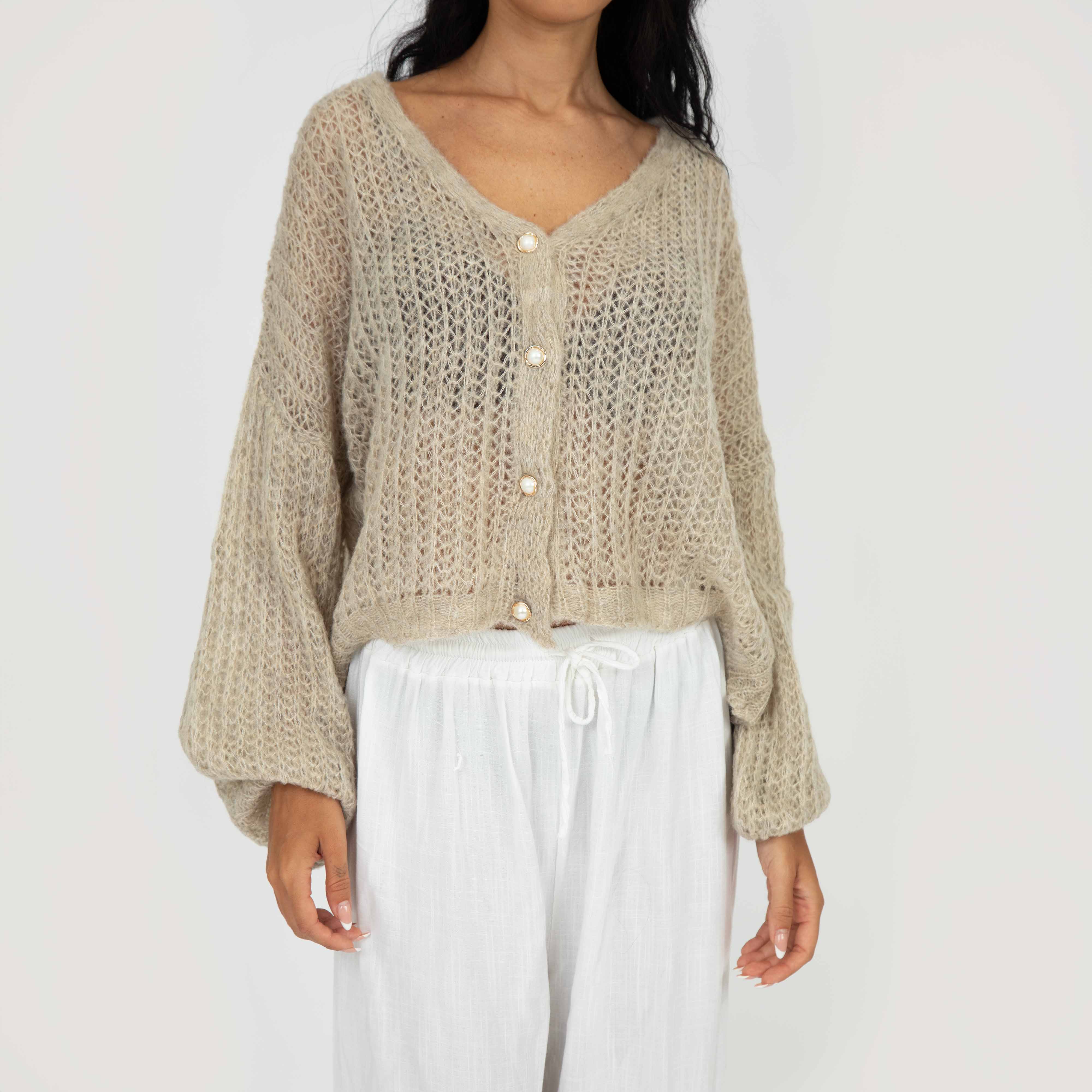 Feiner Lochstrick Cardigan - Image 18