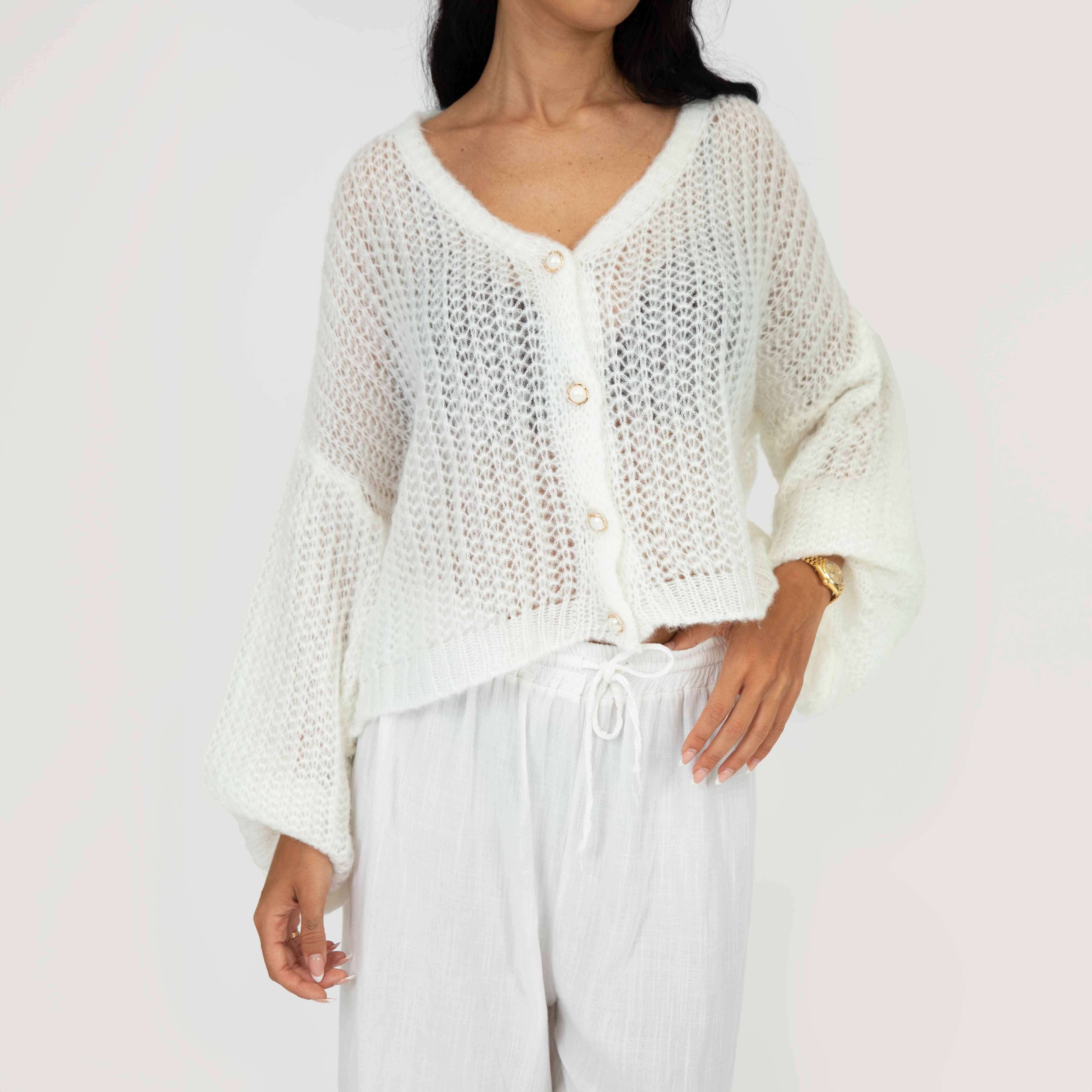 Feiner Lochstrick Cardigan - Image 20