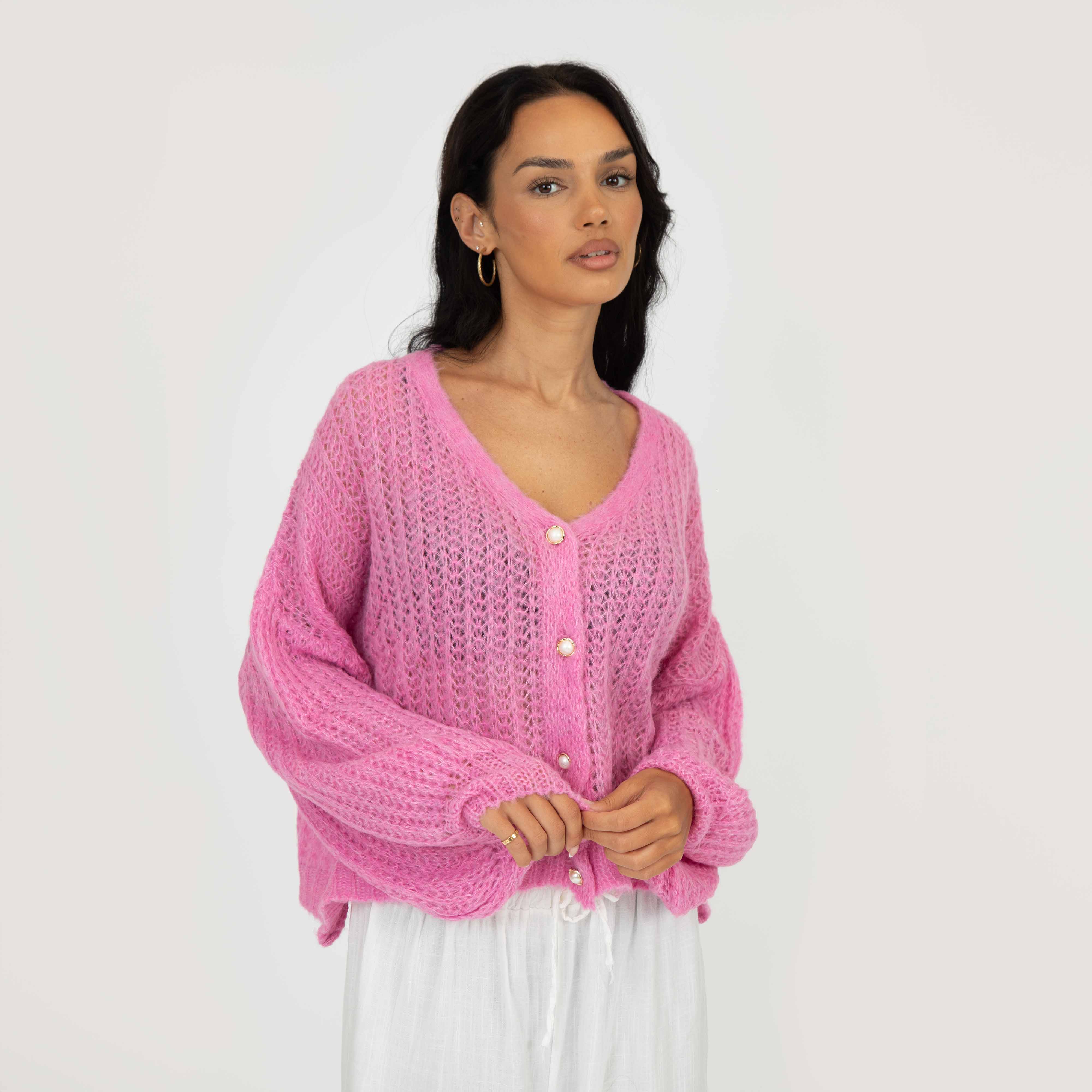 Feiner Lochstrick Cardigan - Image 24