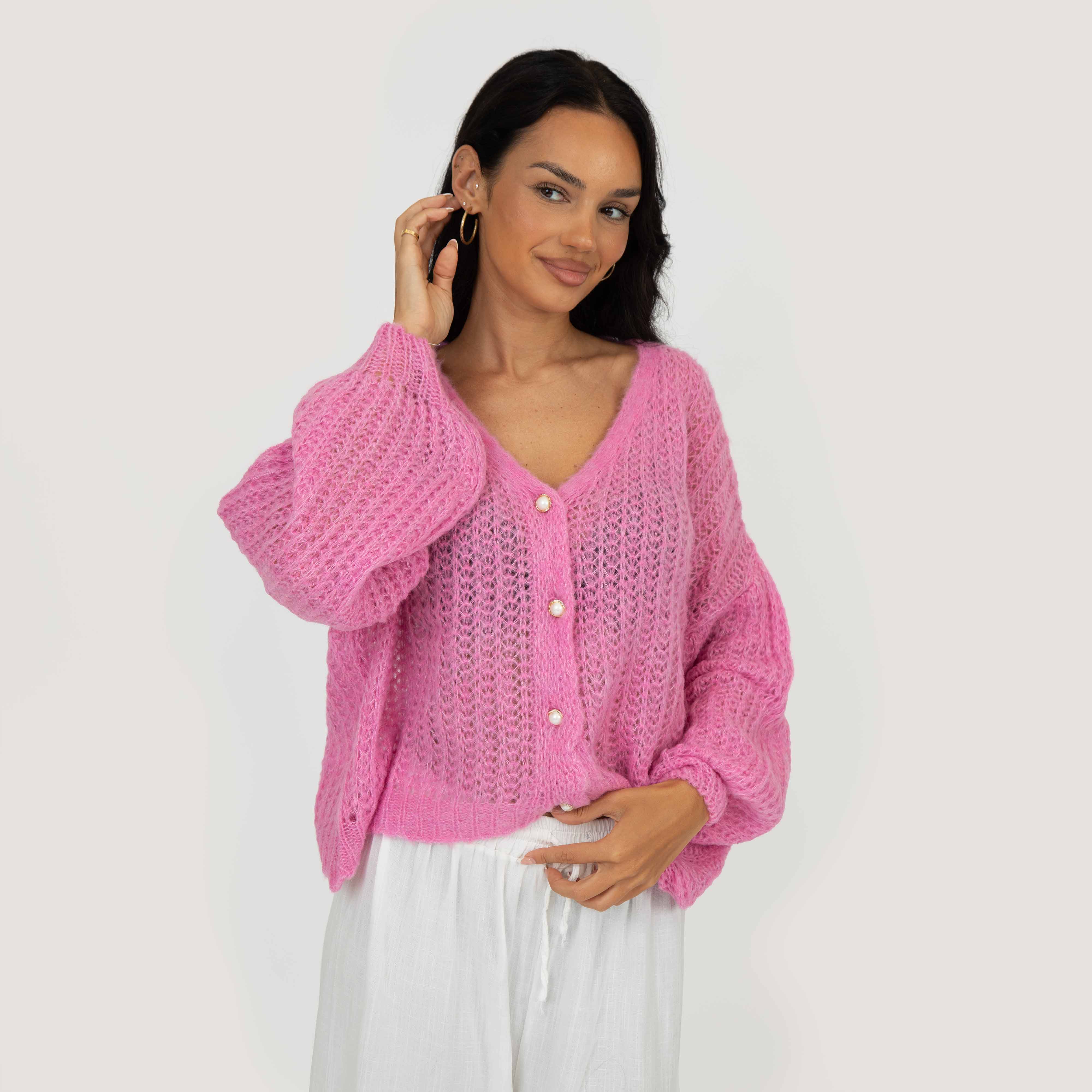 Feiner Lochstrick Cardigan - Image 26