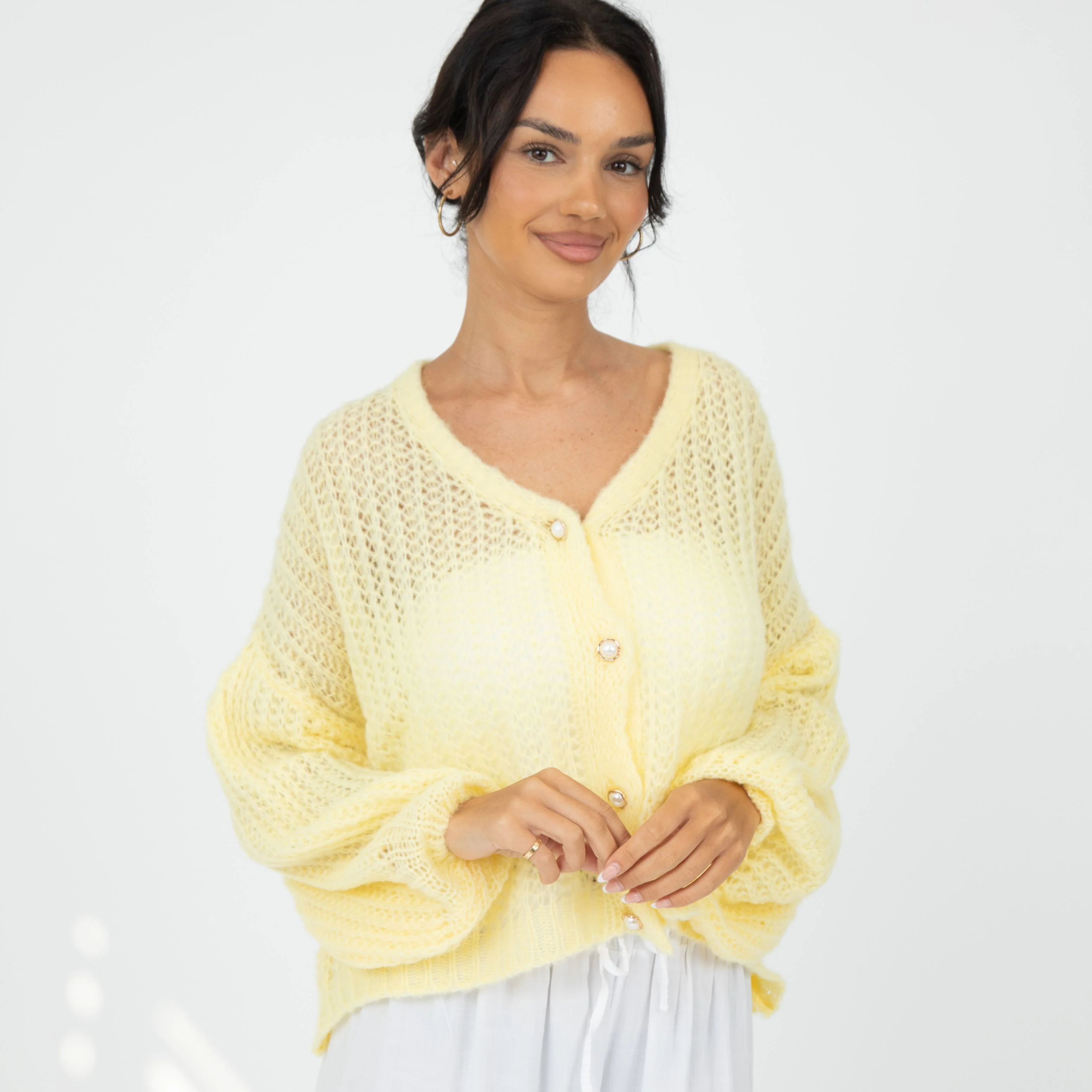 Feiner Lochstrick Cardigan - Image 6