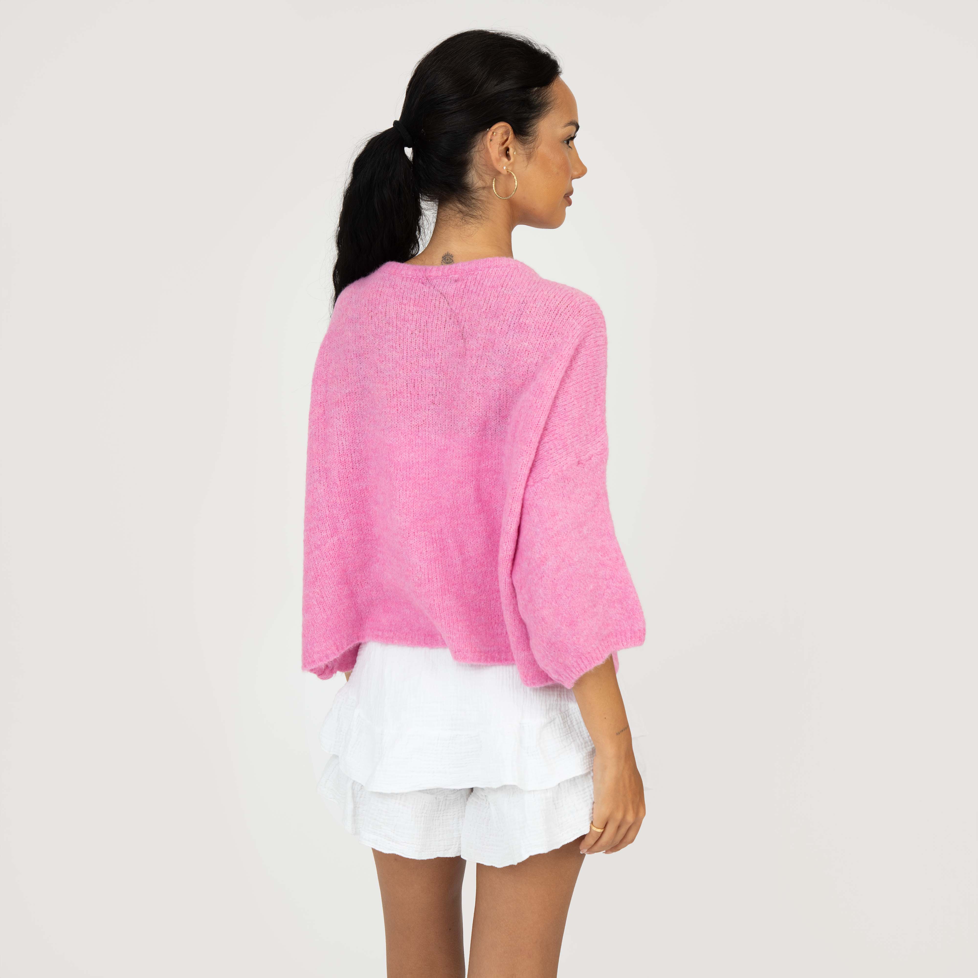 Kurzarm-Cardigan mit Schleifen - Image 18