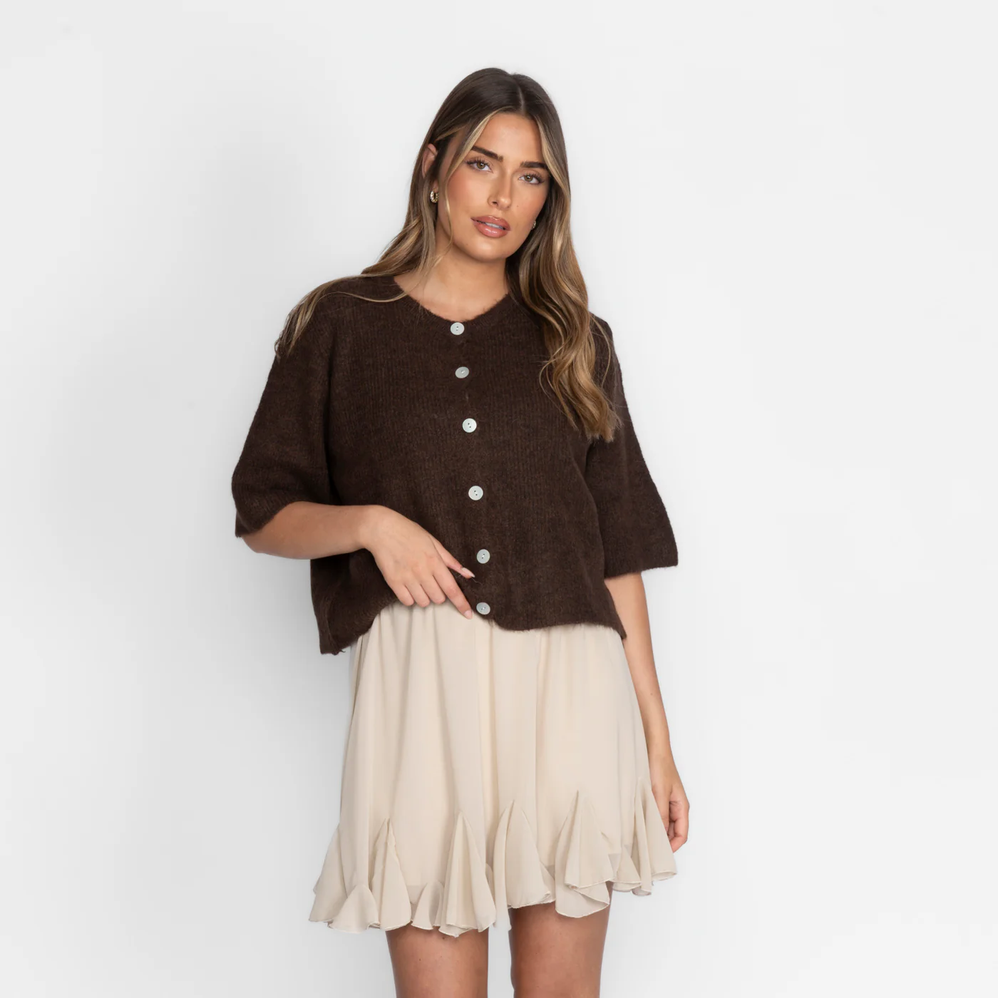 Kurzarm-Strickcardigan - Image 26