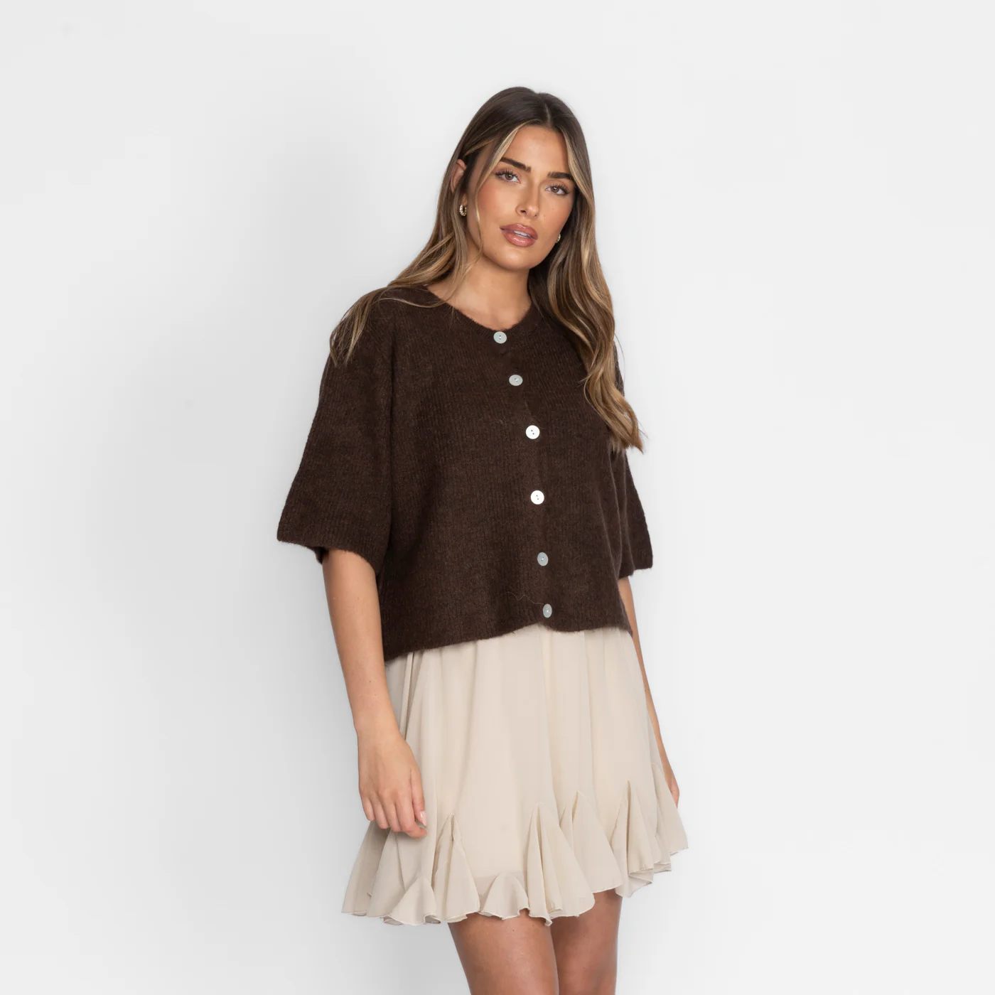 Kurzarm-Strickcardigan - Image 27