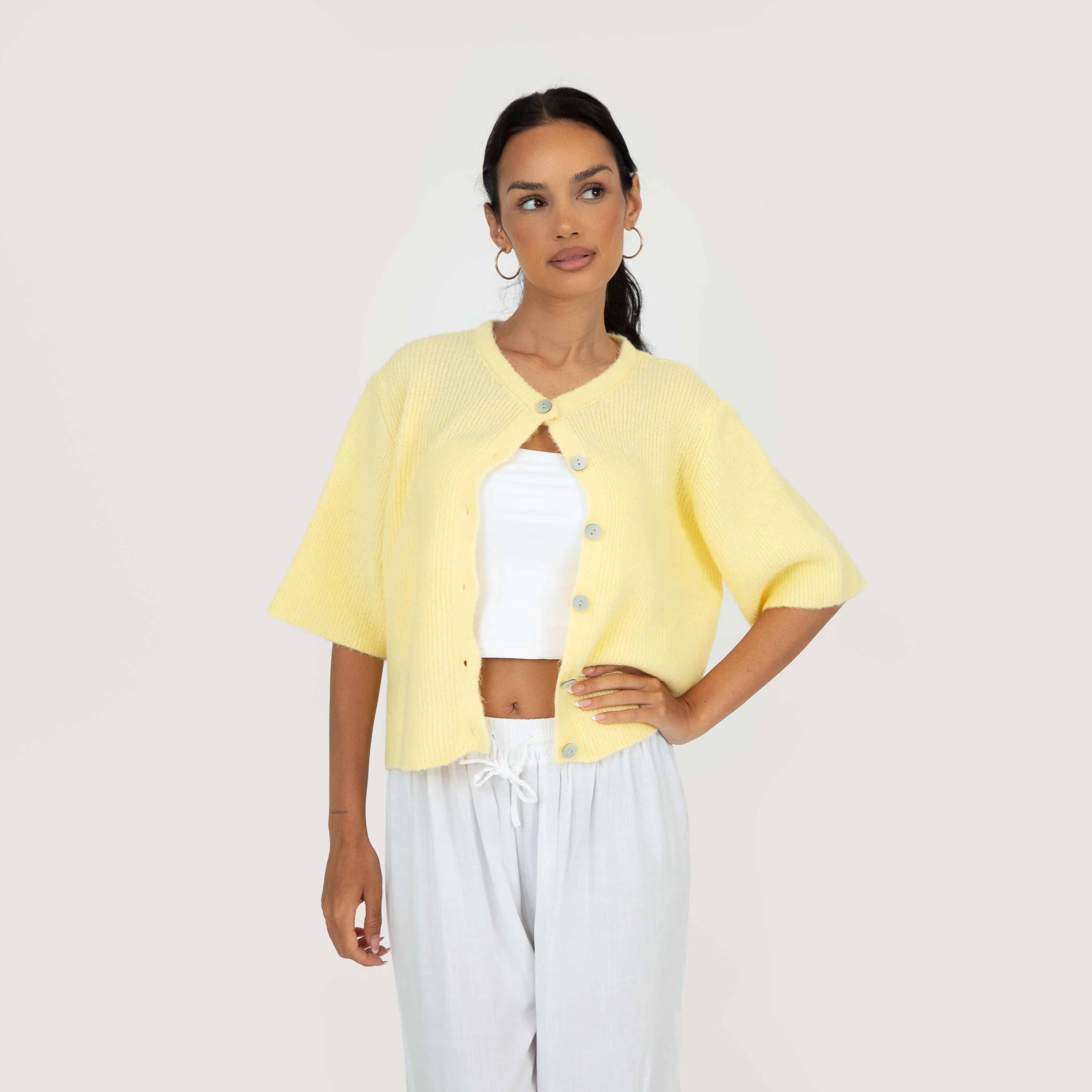 Kurzarm-Strickcardigan - Image 28