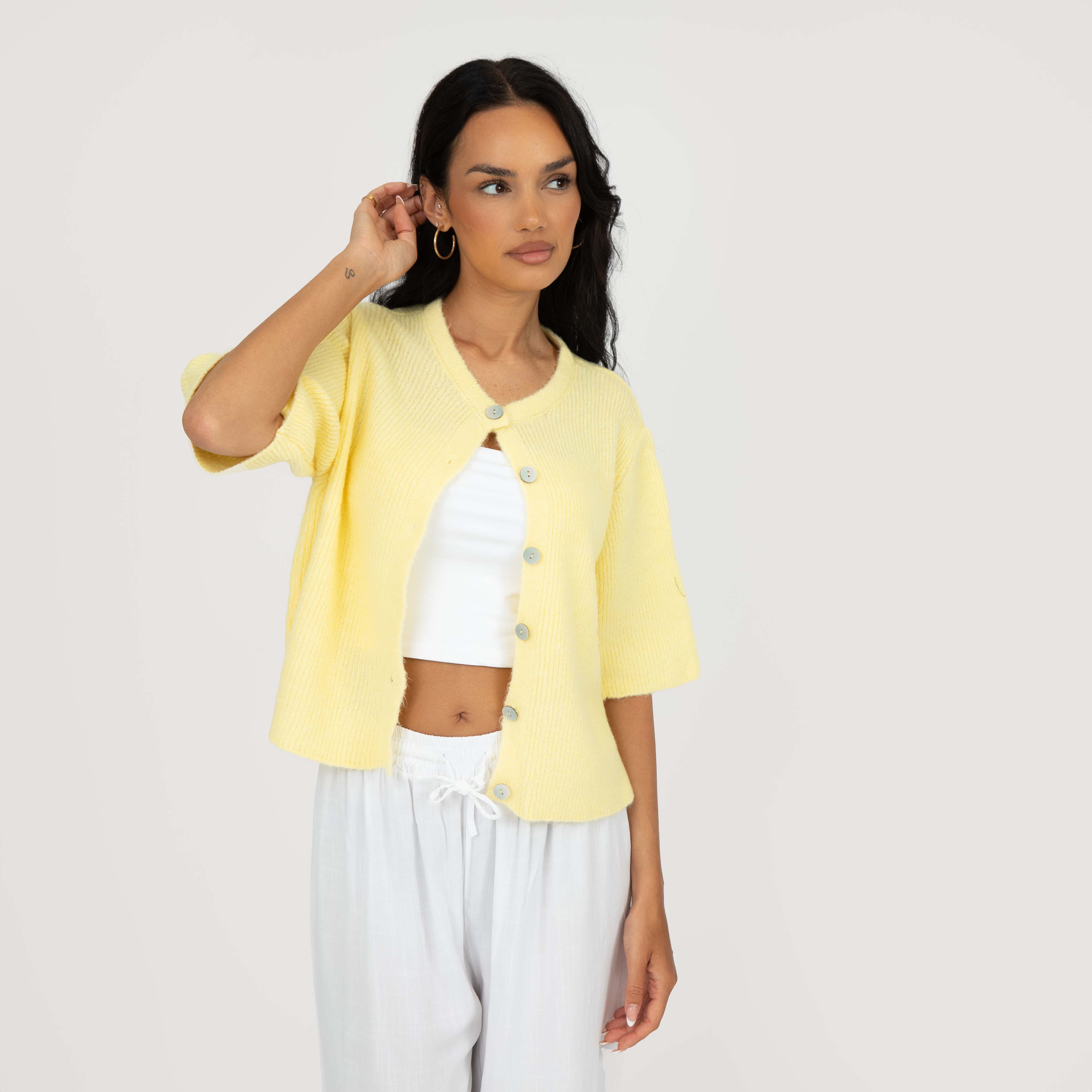 Kurzarm-Strickcardigan - Image 33