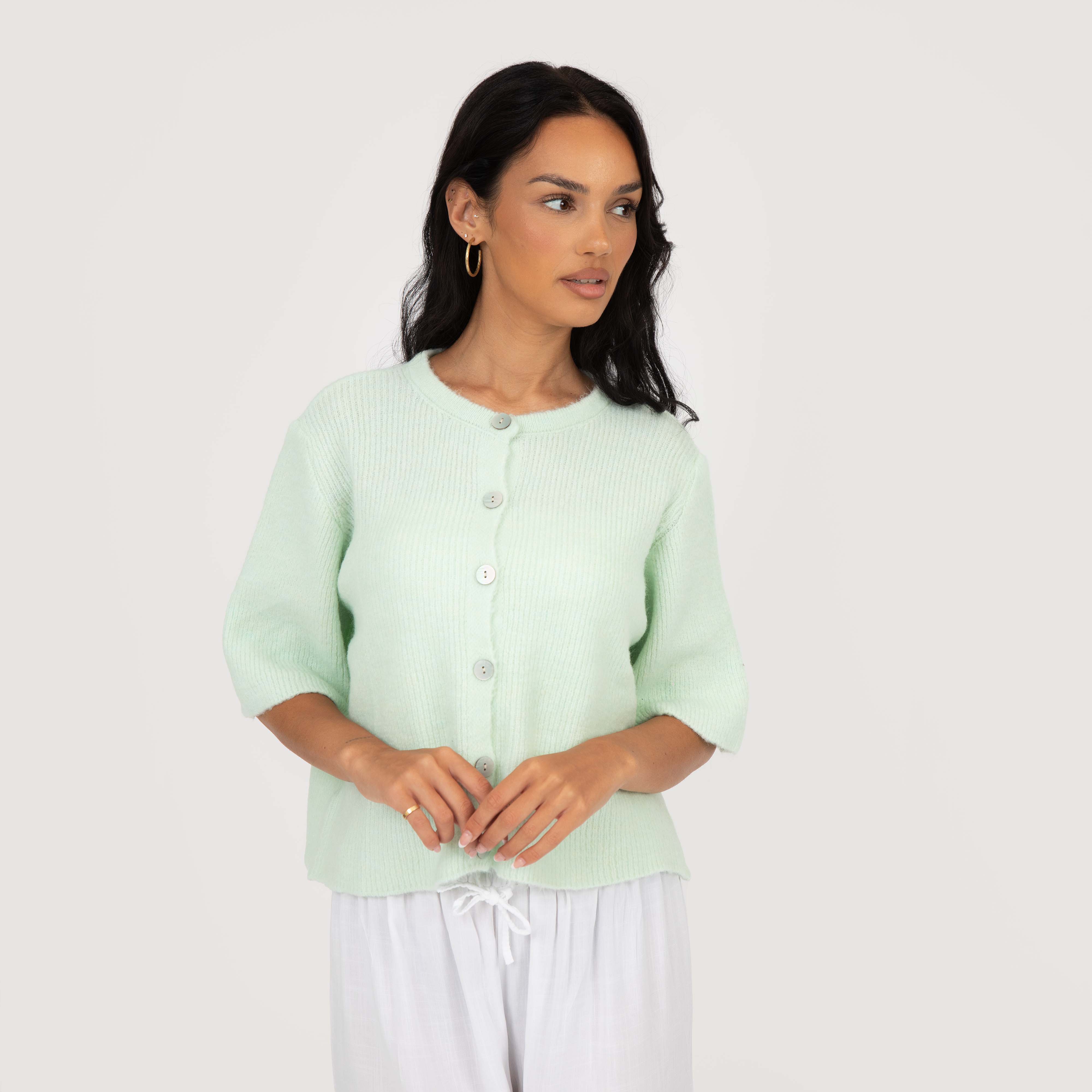 Kurzarm-Strickcardigan - Image 42