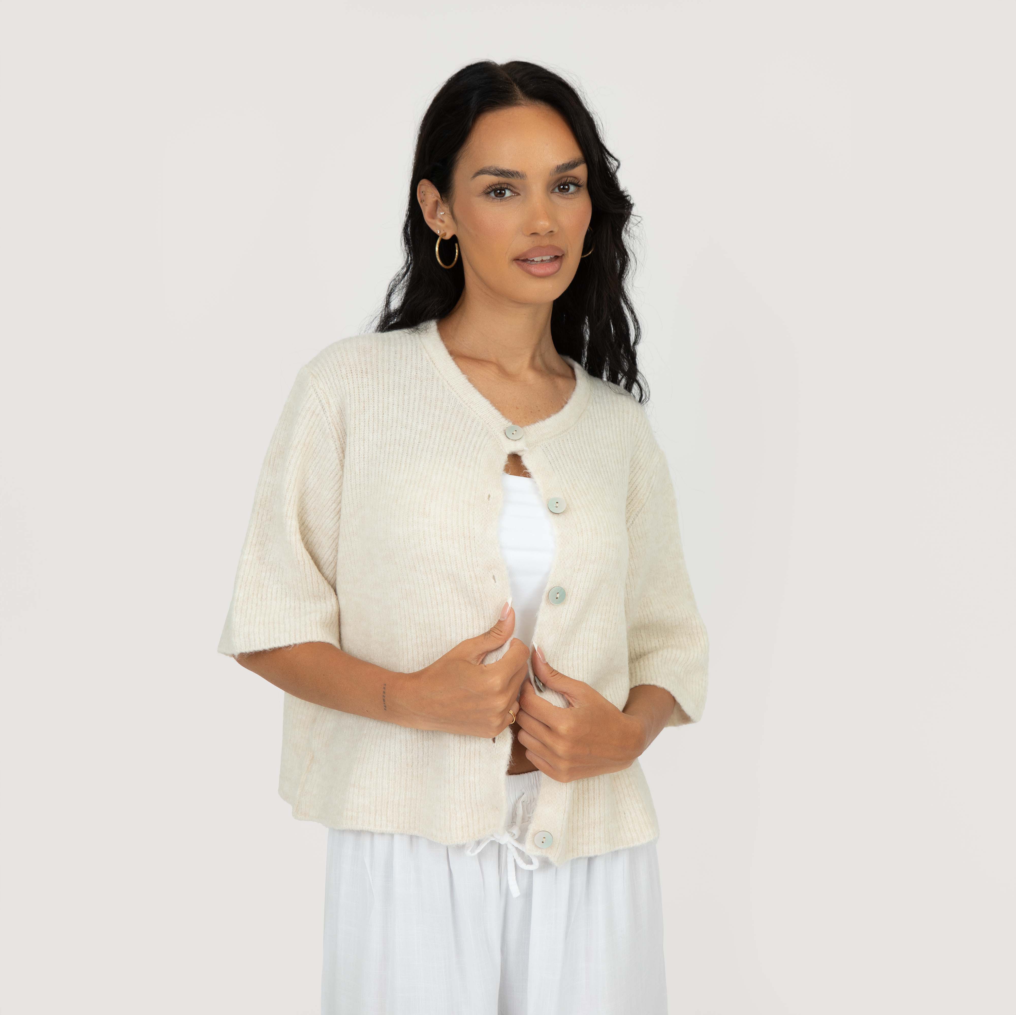 Kurzarm-Strickcardigan - Image 44